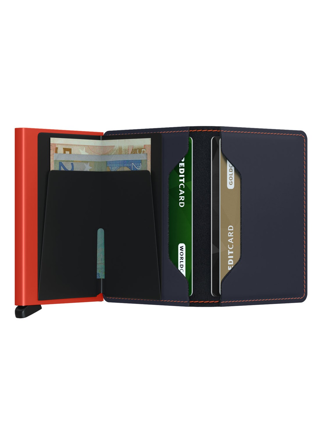 Secrid Slimwallet Wallet pasjeshouder van leer - detail 2 donkerblauw