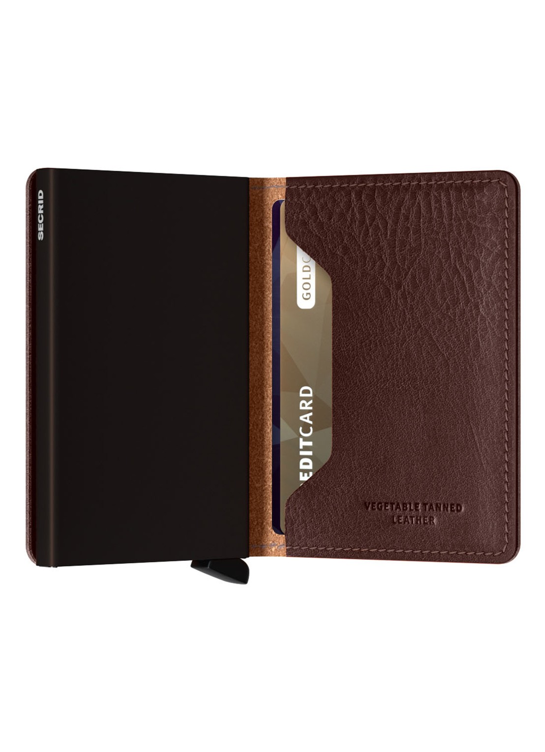 Secrid Slimwallet Wallet pasjeshouder van leer - achterkant mahoniebruin