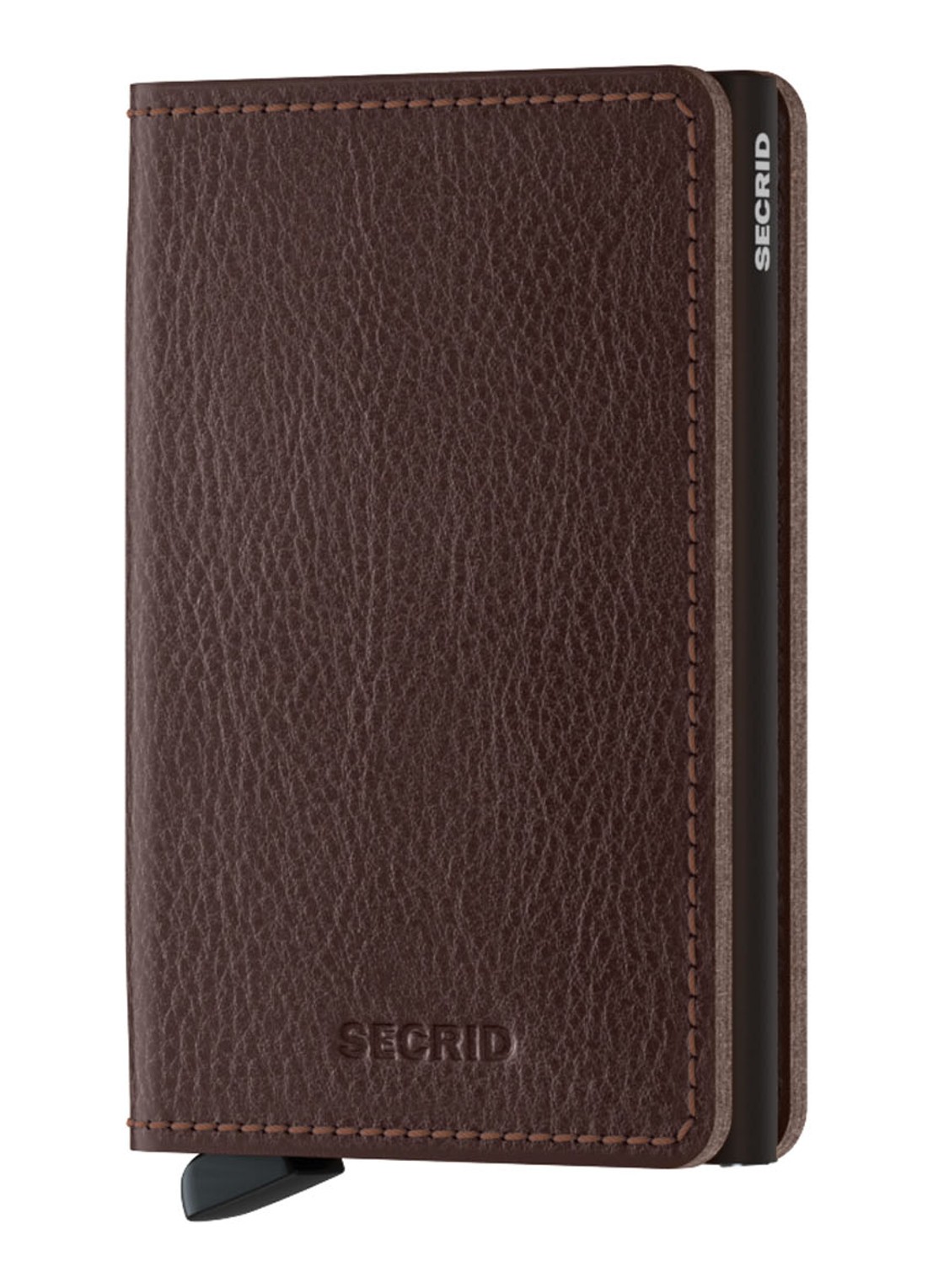 Secrid Slimwallet Wallet pasjeshouder van leer - voorkant 2 mahoniebruin