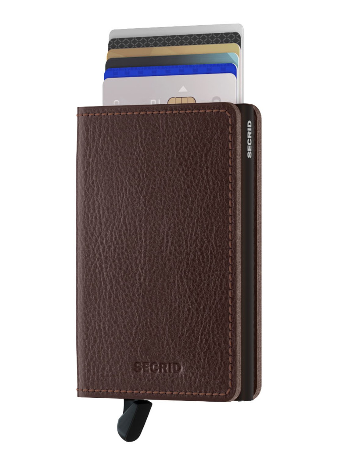 Secrid Slimwallet Wallet pasjeshouder van leer - voorkant 3 mahoniebruin
