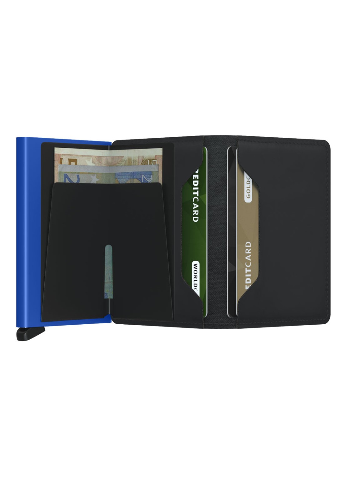 Secrid Slimwallet Wallet pasjeshouder van leer - achterkant 3 zwart
