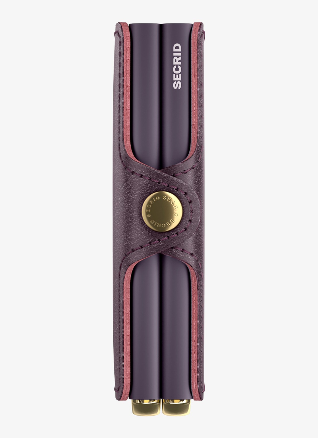 Secrid Twinwallet+ pasjeshouder van leer - achterkant 3 aubergine