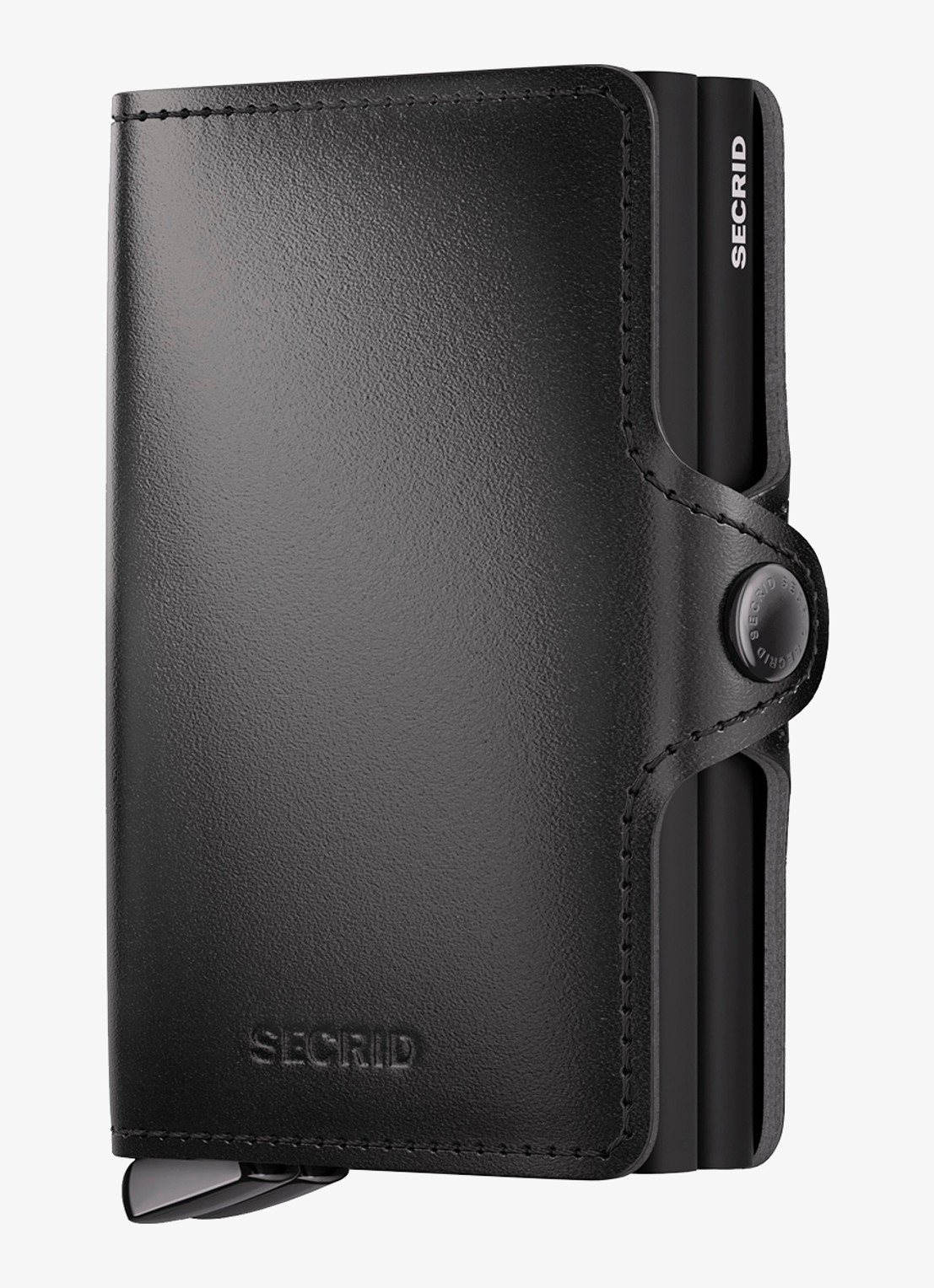 Secrid Twinwallet+ pasjeshouder van leer - voorkant 2 zwart