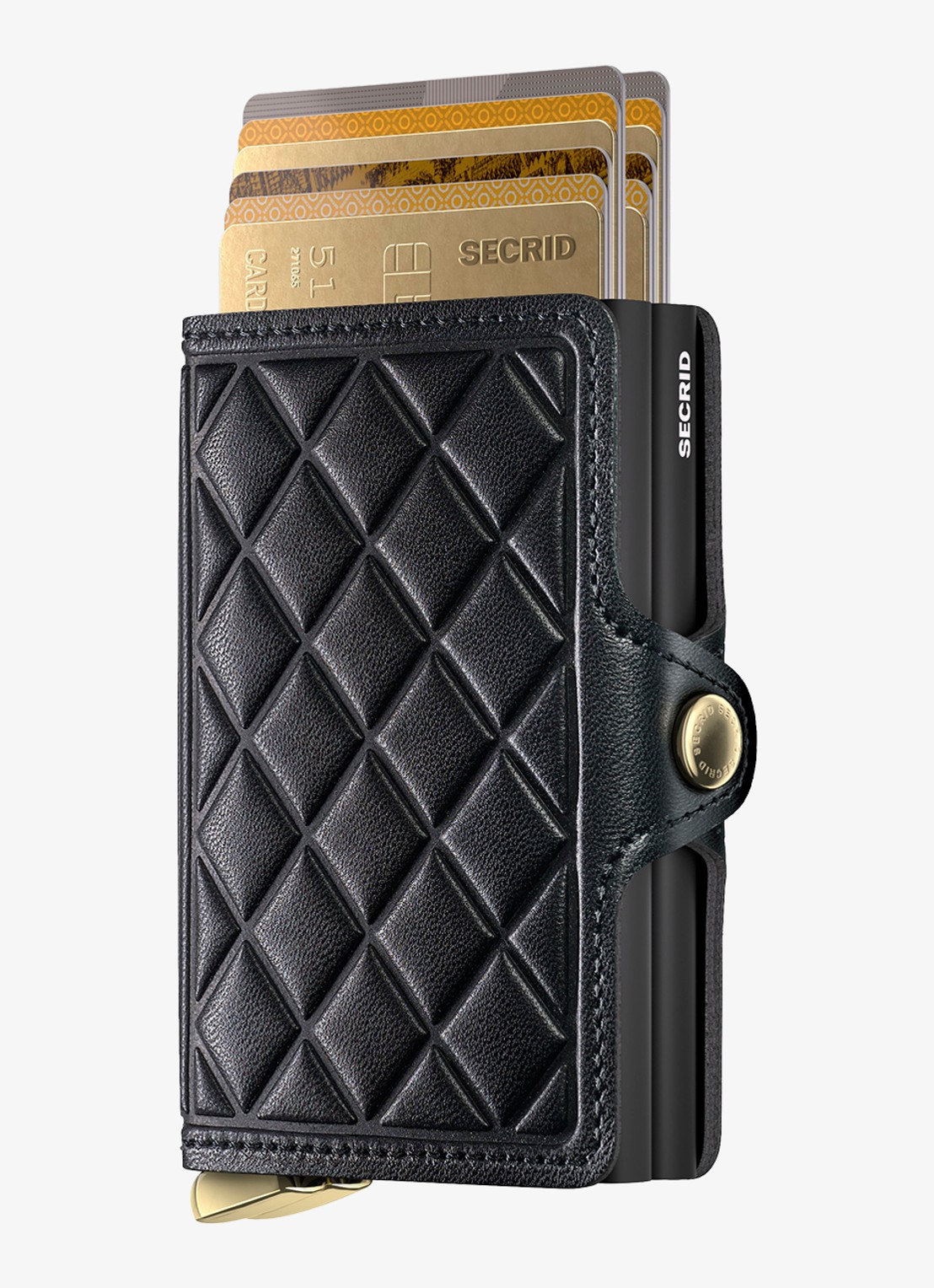 Secrid Twinwallet+ pasjeshouder van leer - voorkant 2 zwart