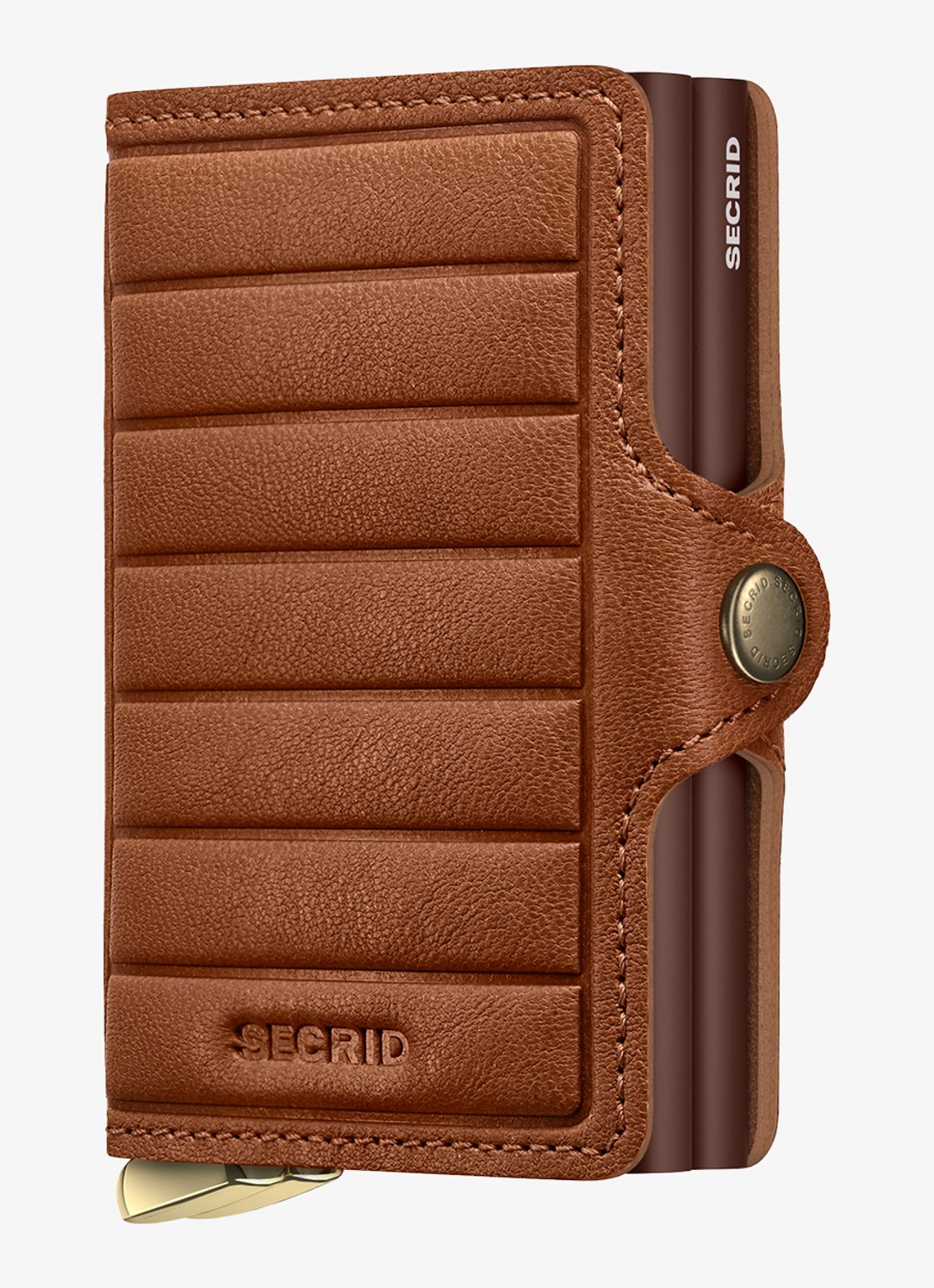 Secrid Twinwallet+ pasjeshouder van leer - voorkant 3 cognac