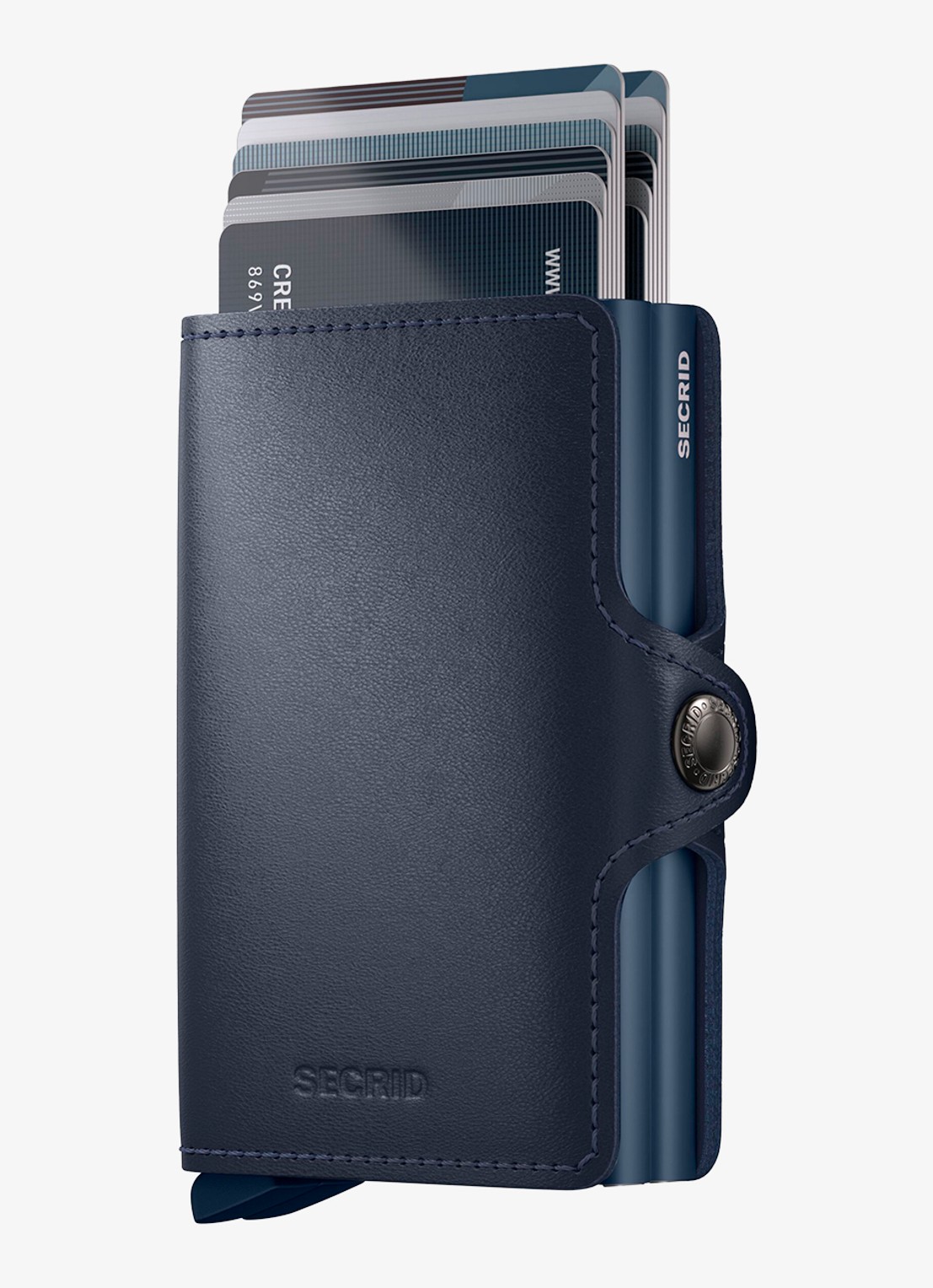 Secrid Twinwallet pasjeshouder van leer - voorkant donkerblauw