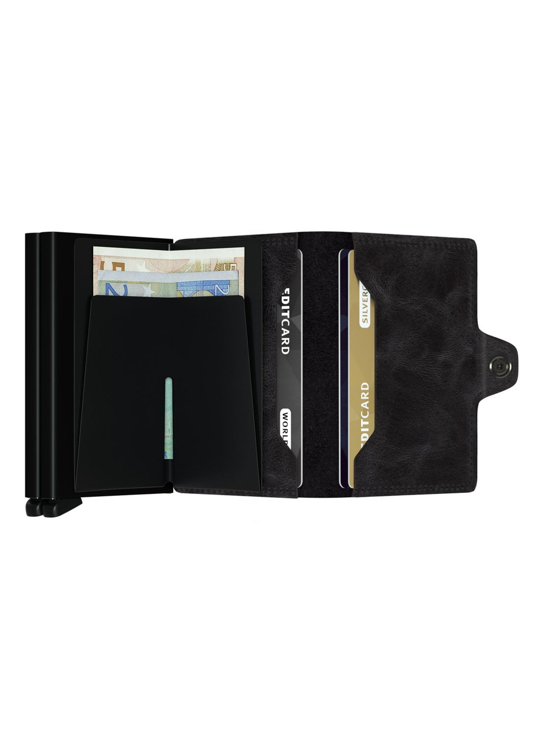 Secrid Twinwallet Wallet pasjeshouder van leer - detail 3 zwart