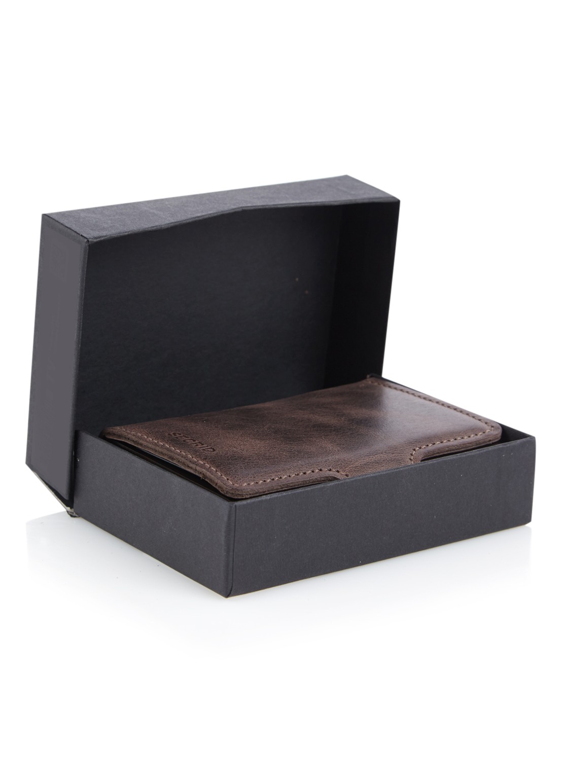 Secrid Twinwallet Wallet pasjeshouder van leer - detail 2 donkerbruin