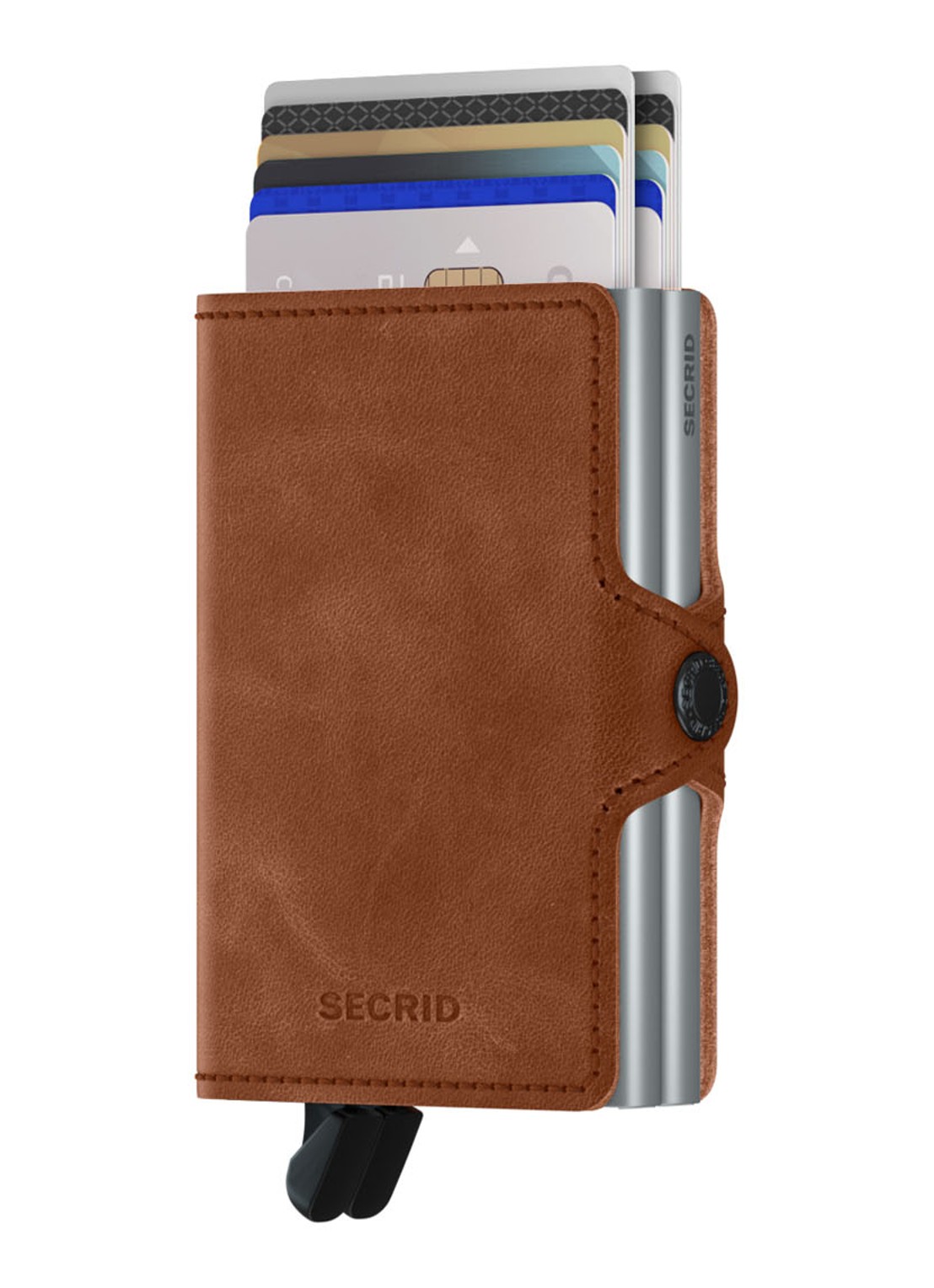 Secrid Twinwallet Wallet pasjeshouder van leer - voorkant 5 bruin
