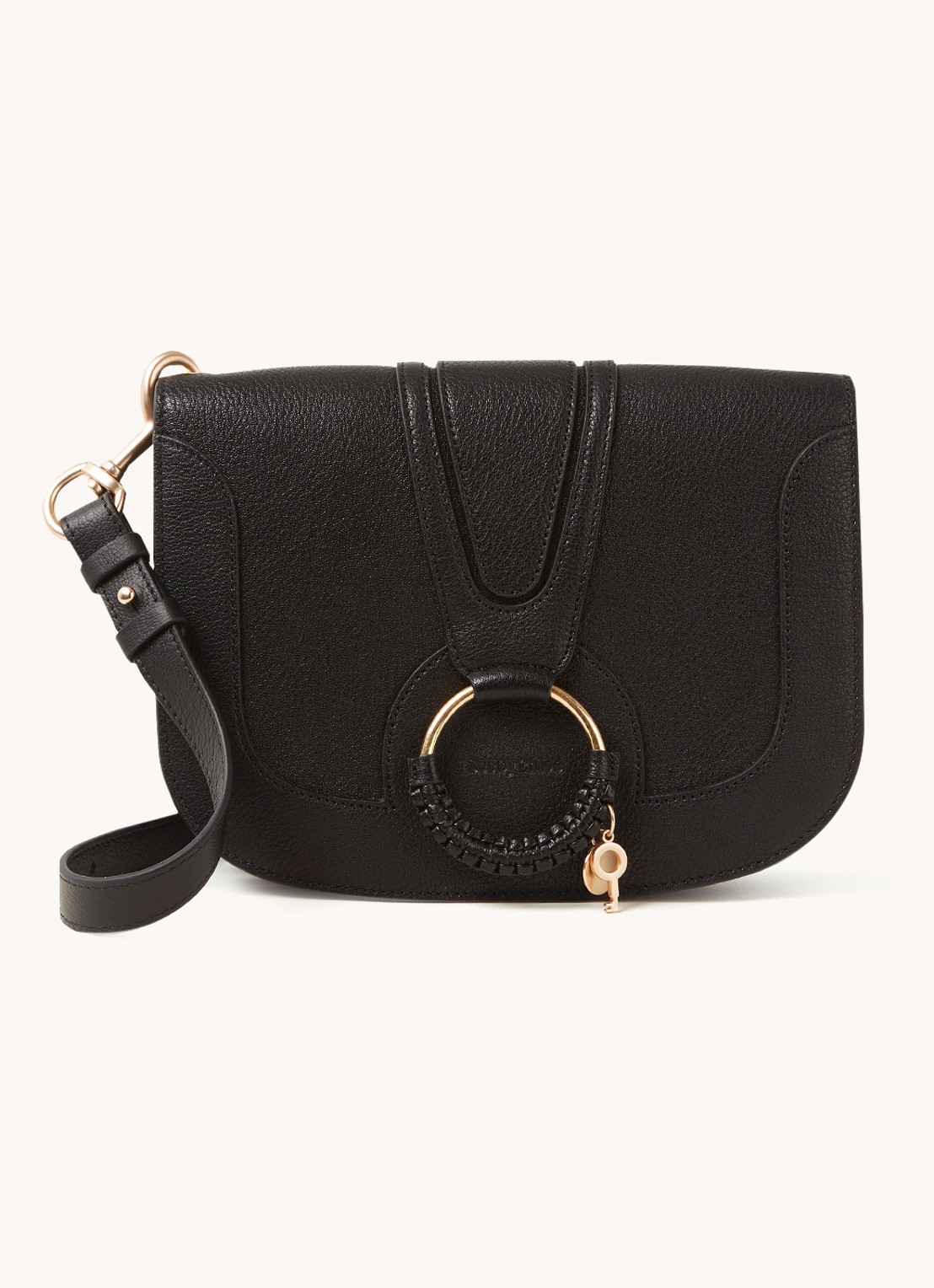 See By Chloé Hana Medium crossbodytas van leer - voorkant zwart