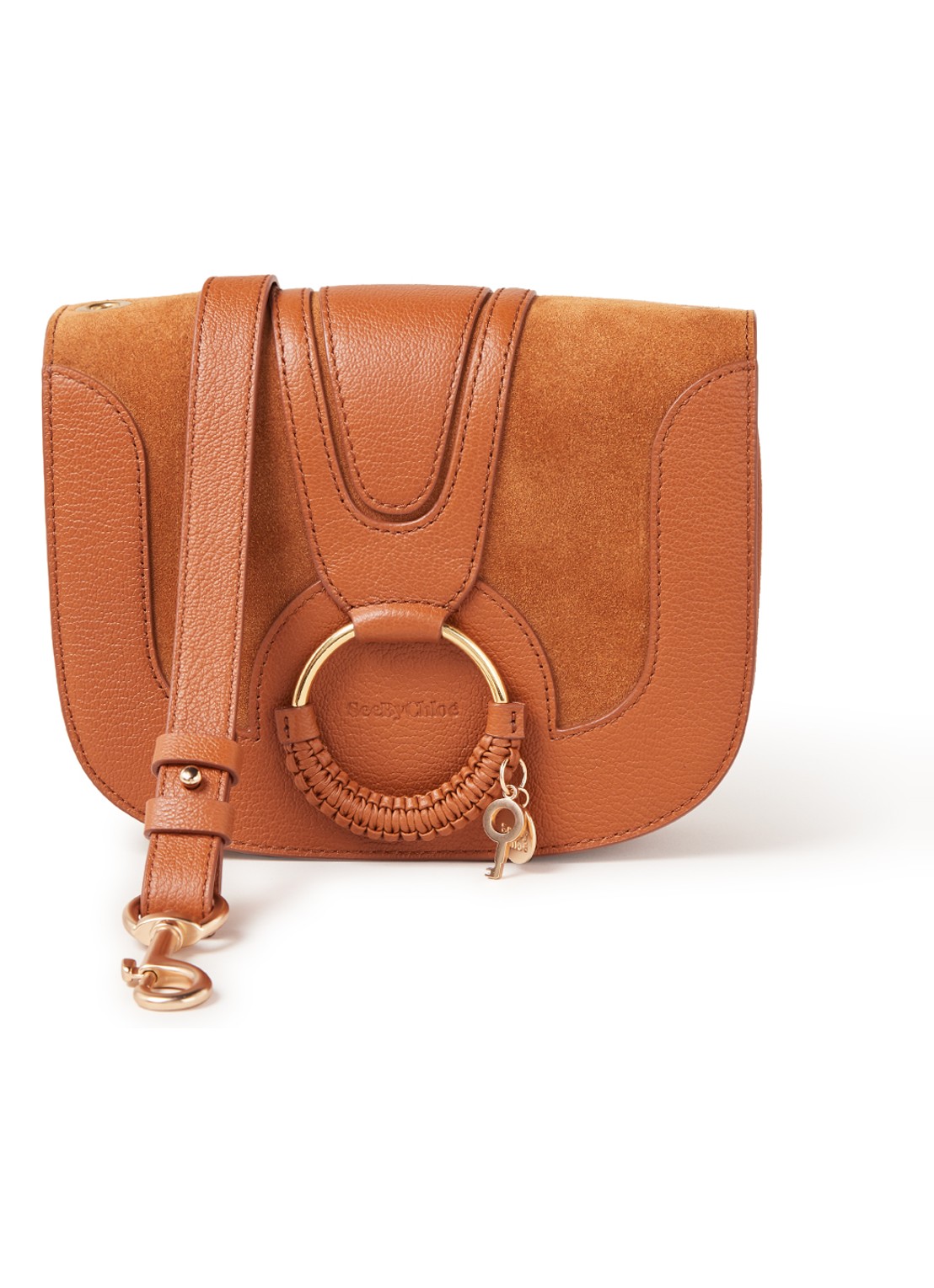 See By Chloé Hana Medium crossbodytas van leer - voorkant cognac