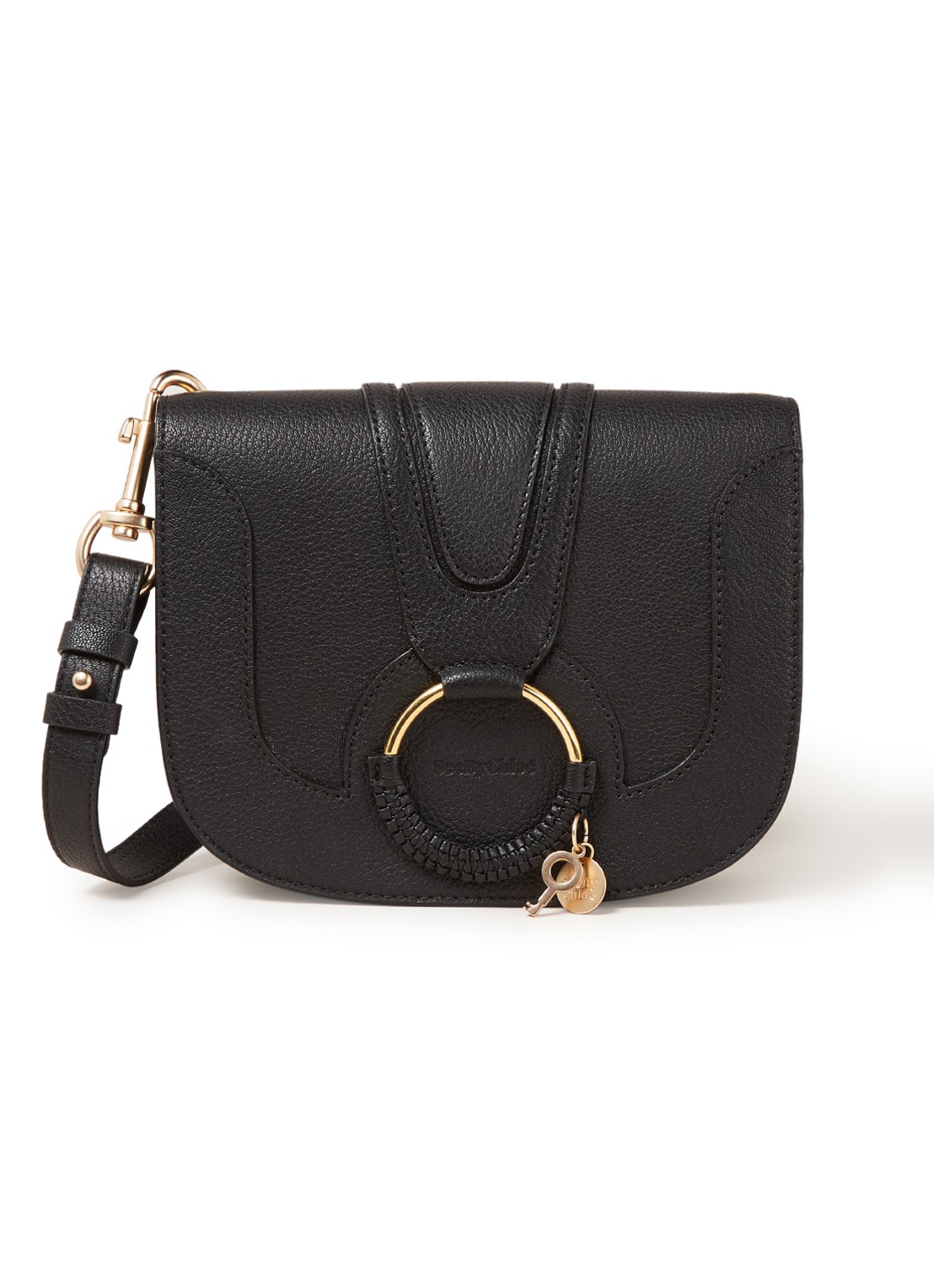 See By Chloé Hana Medium crossbodytas van leer - voorkant 2 zwart