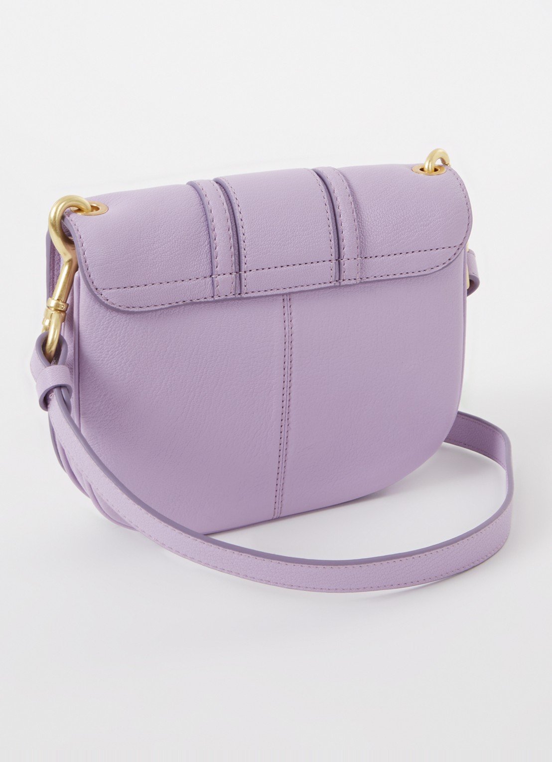 See By Chloé Hana Small crossbodytas van geitenleer  - achterkant lila