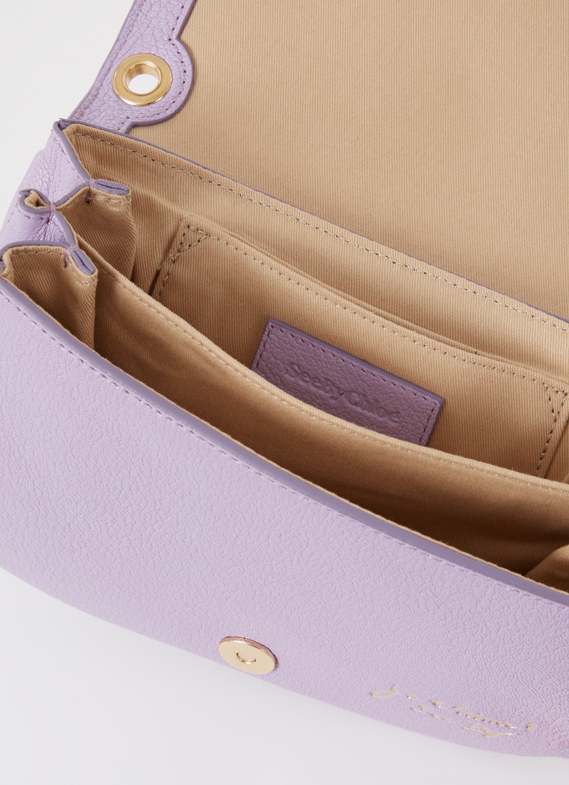 See By Chloé Hana Small crossbodytas van geitenleer  - detail 2 lila