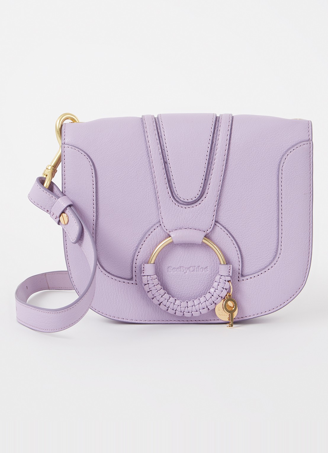 See By Chloé Hana Small crossbodytas van geitenleer  - voorkant 4 lila