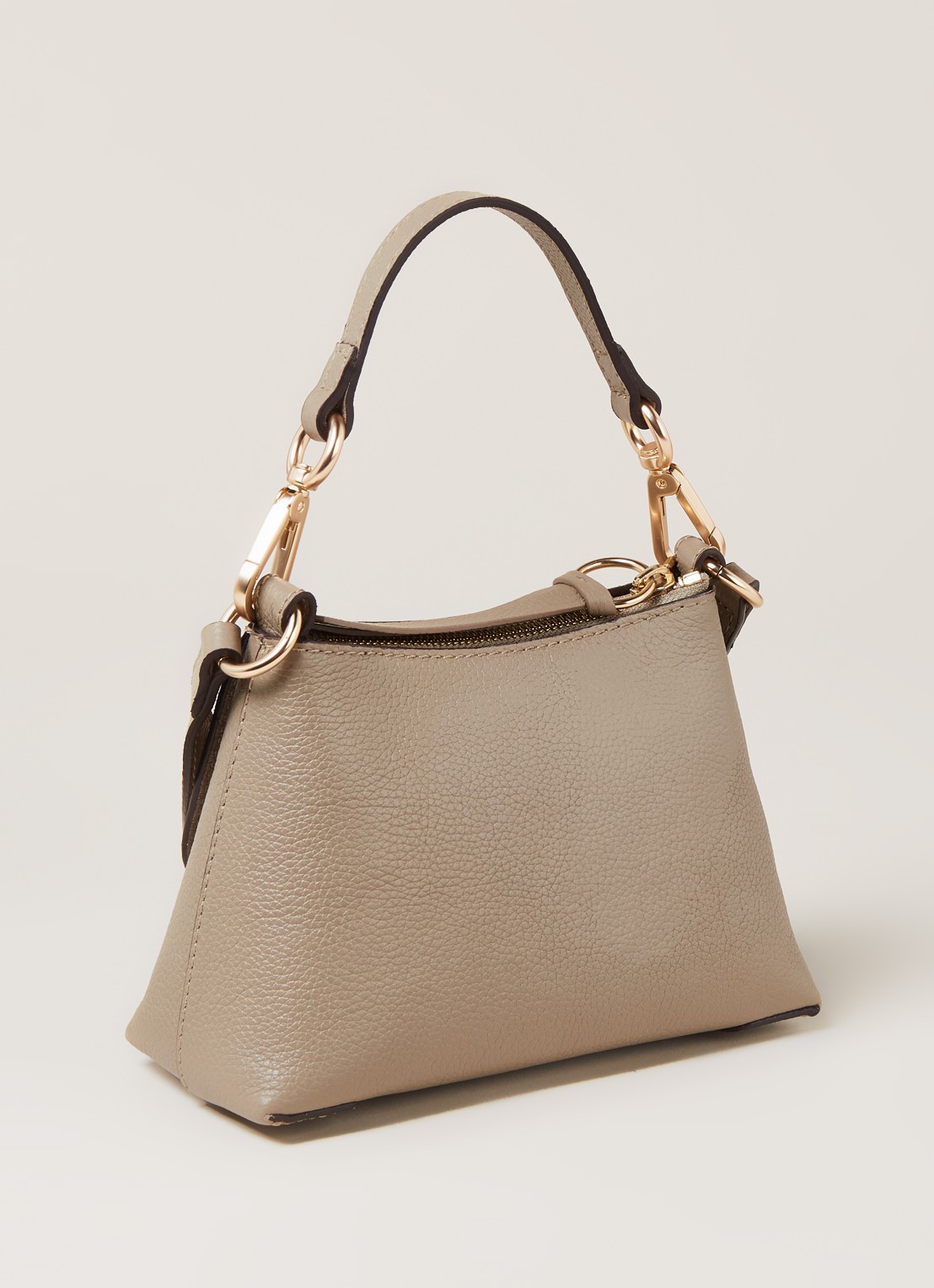 See By Chloé Joan Mini crossbodytas van leer en suède - detail 4 grijs