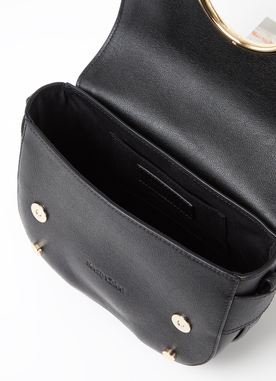 See By Chloé Mara crossbodytas van leer - detail 4 zwart