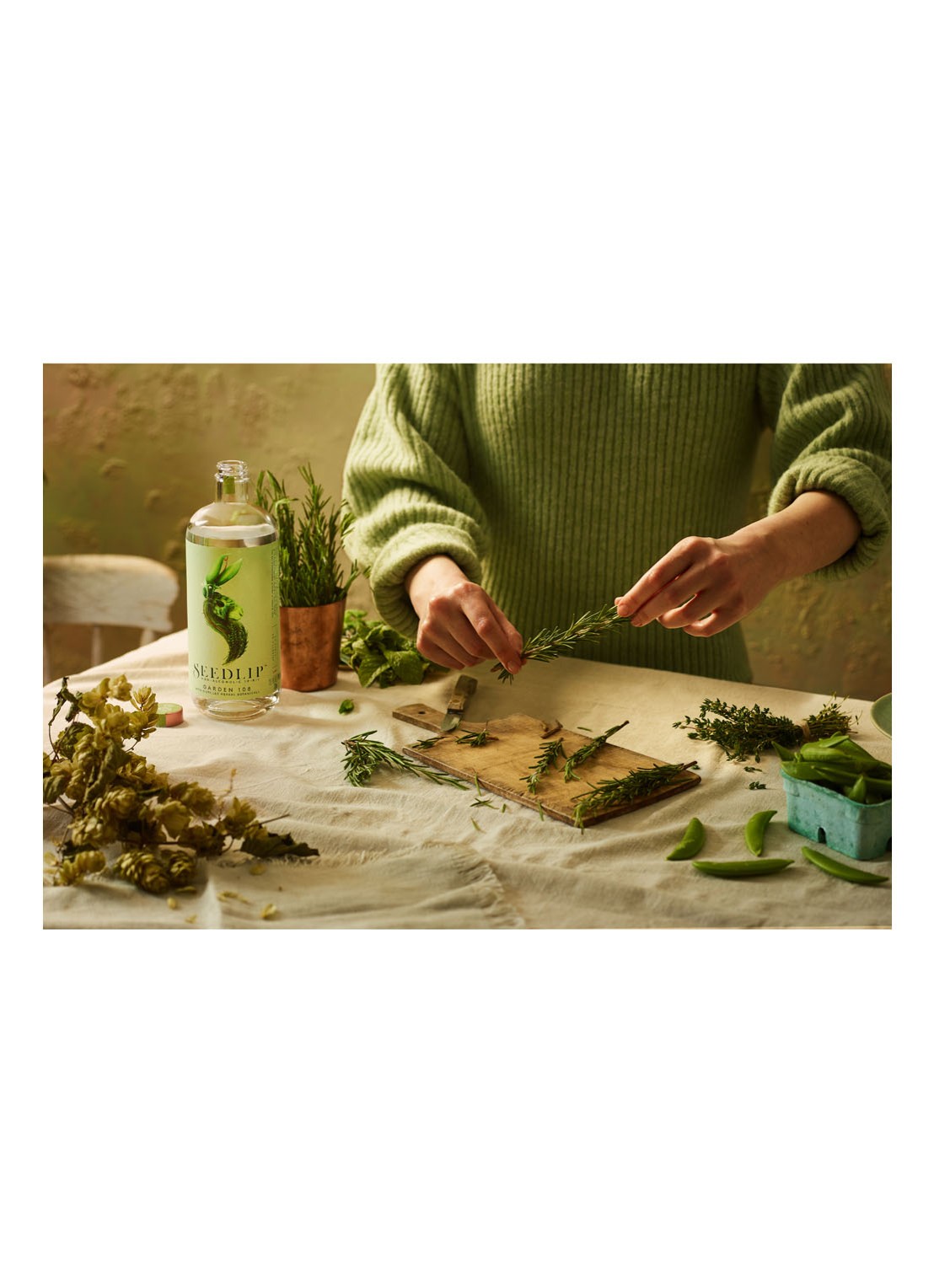 Seedlip Garden 108 gin alcoholvrij 700 ml - detail 4 transparant