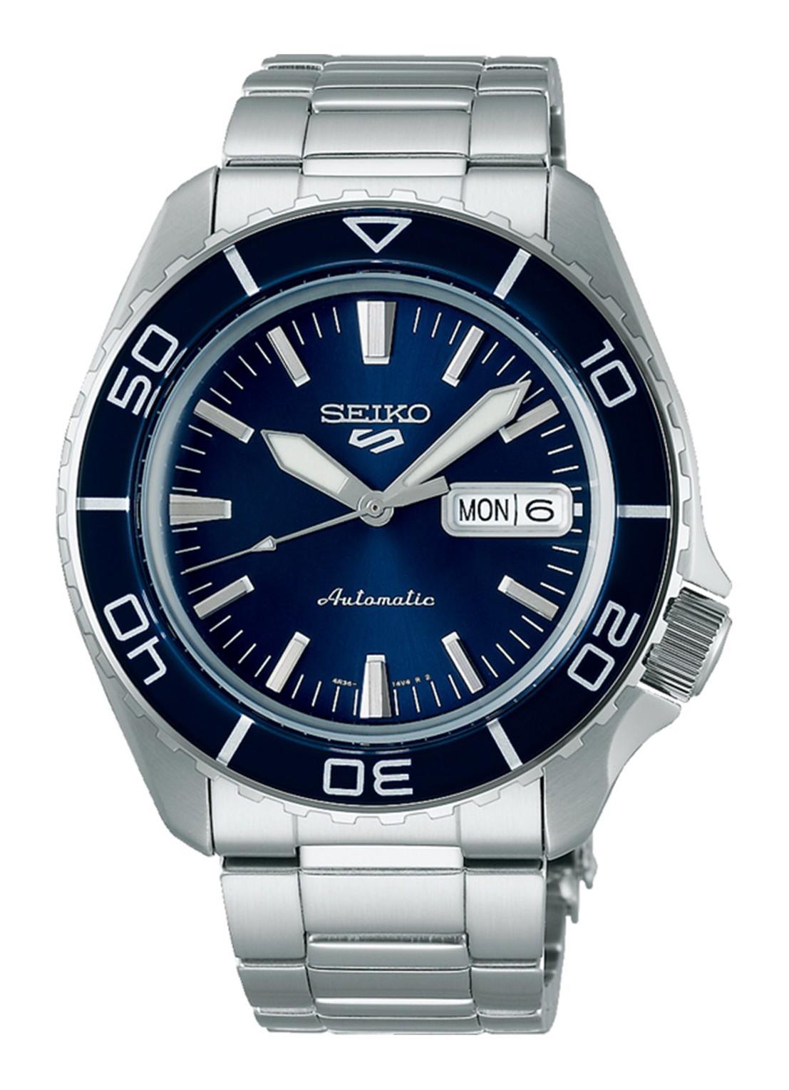 Seiko 5 Sports Automatic horloge SRPK97K1 - voorkant zilver