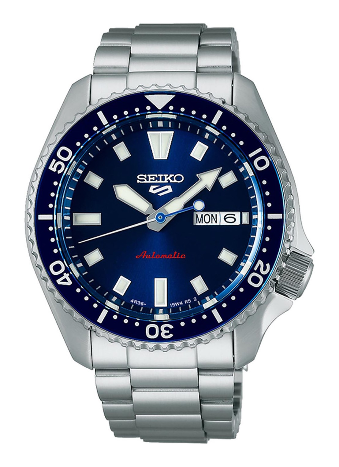 Seiko 5 Sports Automatic horloge SRPL83K1 - voorkant zilver