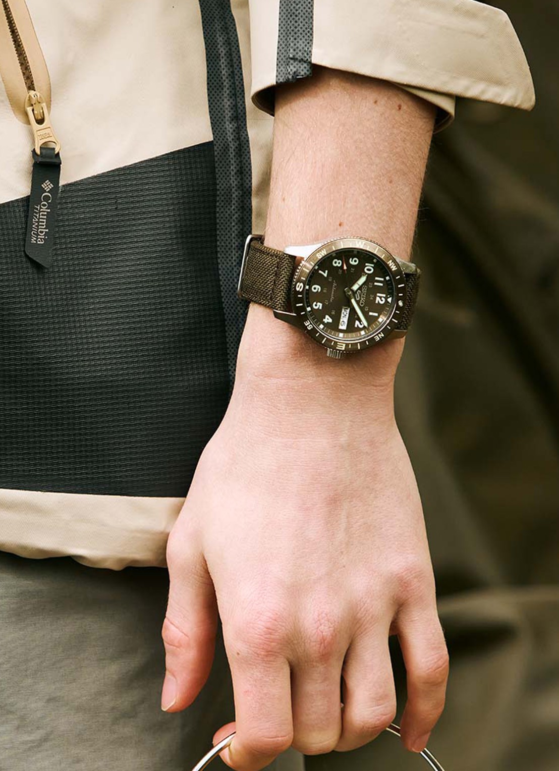 Seiko 5 Sports Field horloge HDB009K1 - voorkant 2 bruin