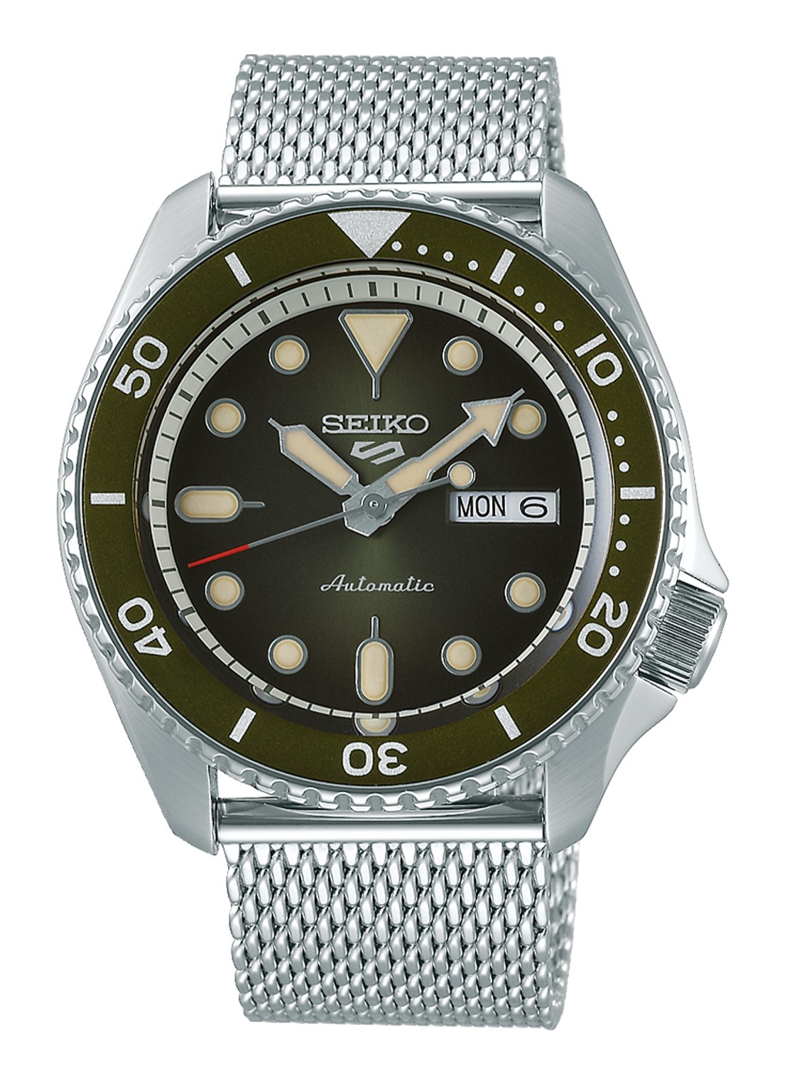 Seiko 5 Sports horloge SRPD75K1 - voorkant zilver