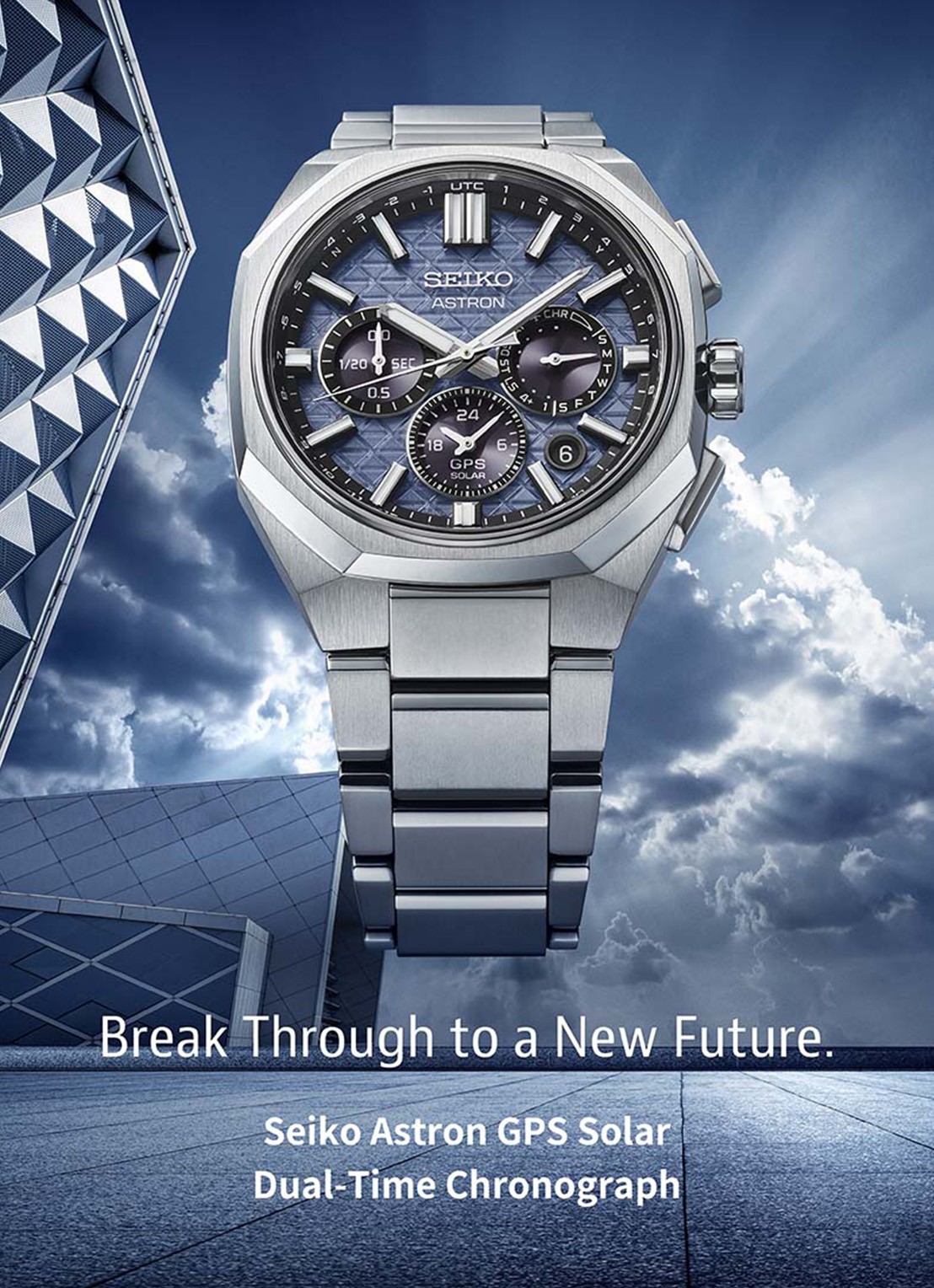 Seiko Astron GPS Solar horloge HAB001J1 - detail 7 zilver