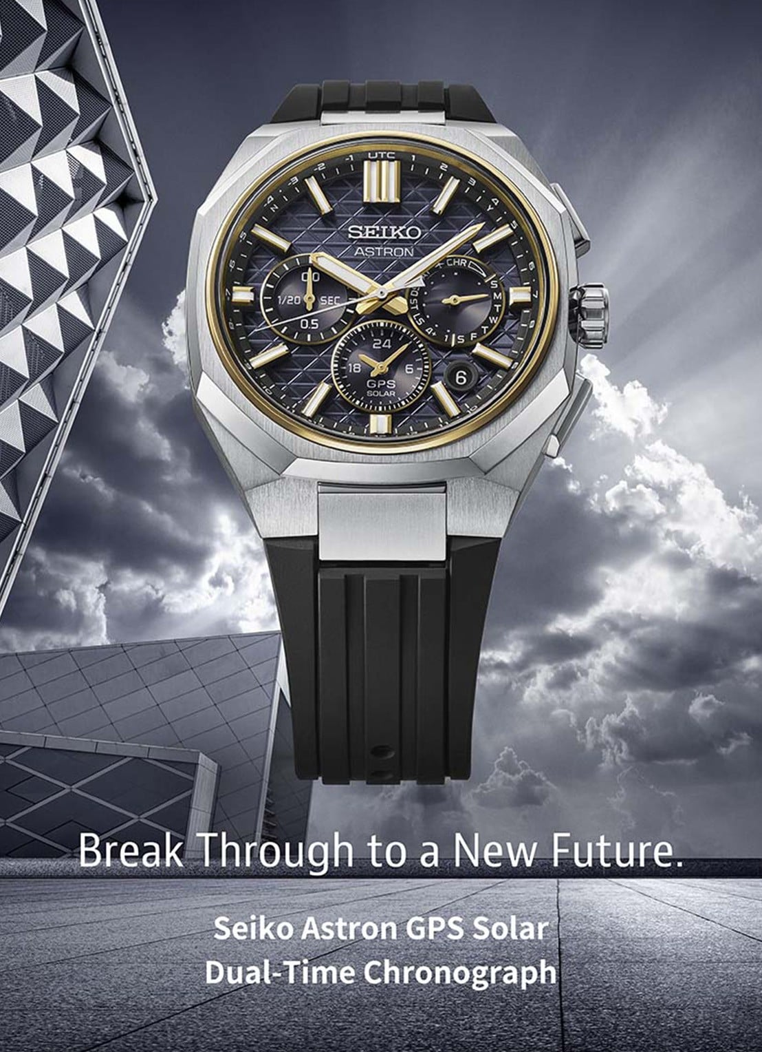 Seiko Astron GPS Solar horloge HAB003J1 - detail 7 zilver