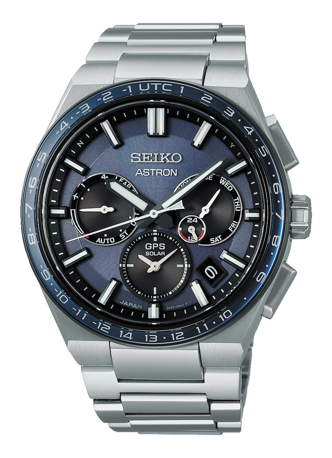Seiko Astron GPS Solar horloge SSH109J1 - voorkant zilver