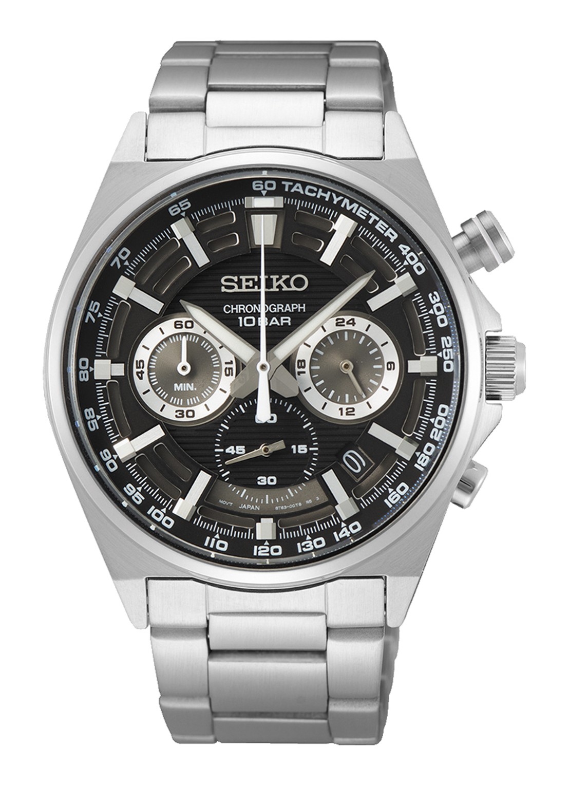 Seiko New Link horloge SSB397P1 - voorkant zilver