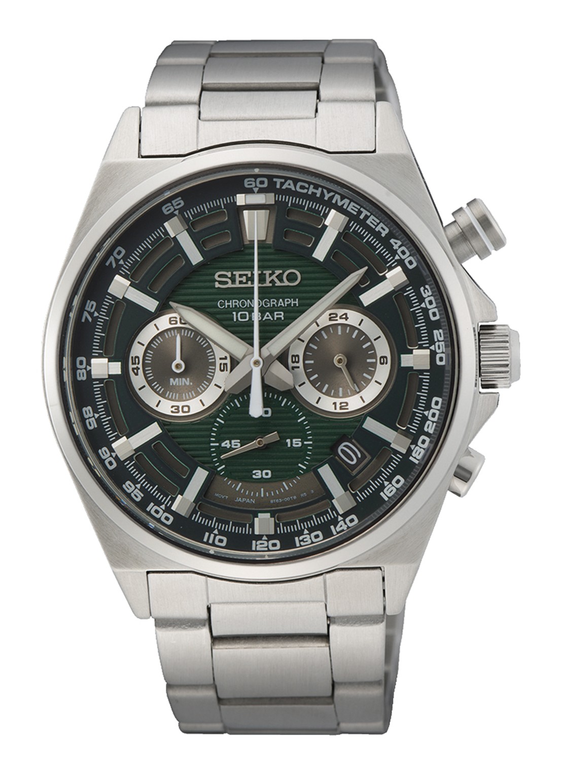 Seiko New Link horloge SSB405P1 - voorkant zilver