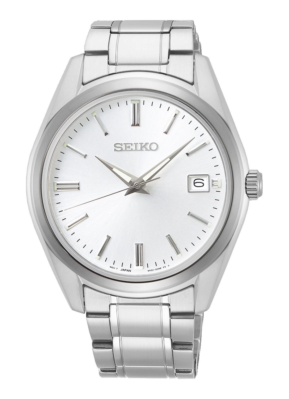 Seiko New LInk horloge SUR307P1 - voorkant zilver