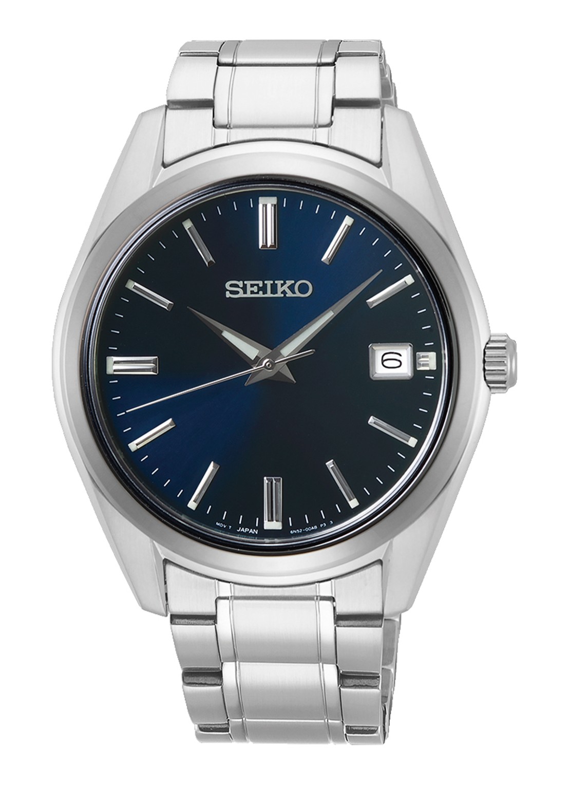 Seiko New Link horloge SUR309P1 - voorkant zilver