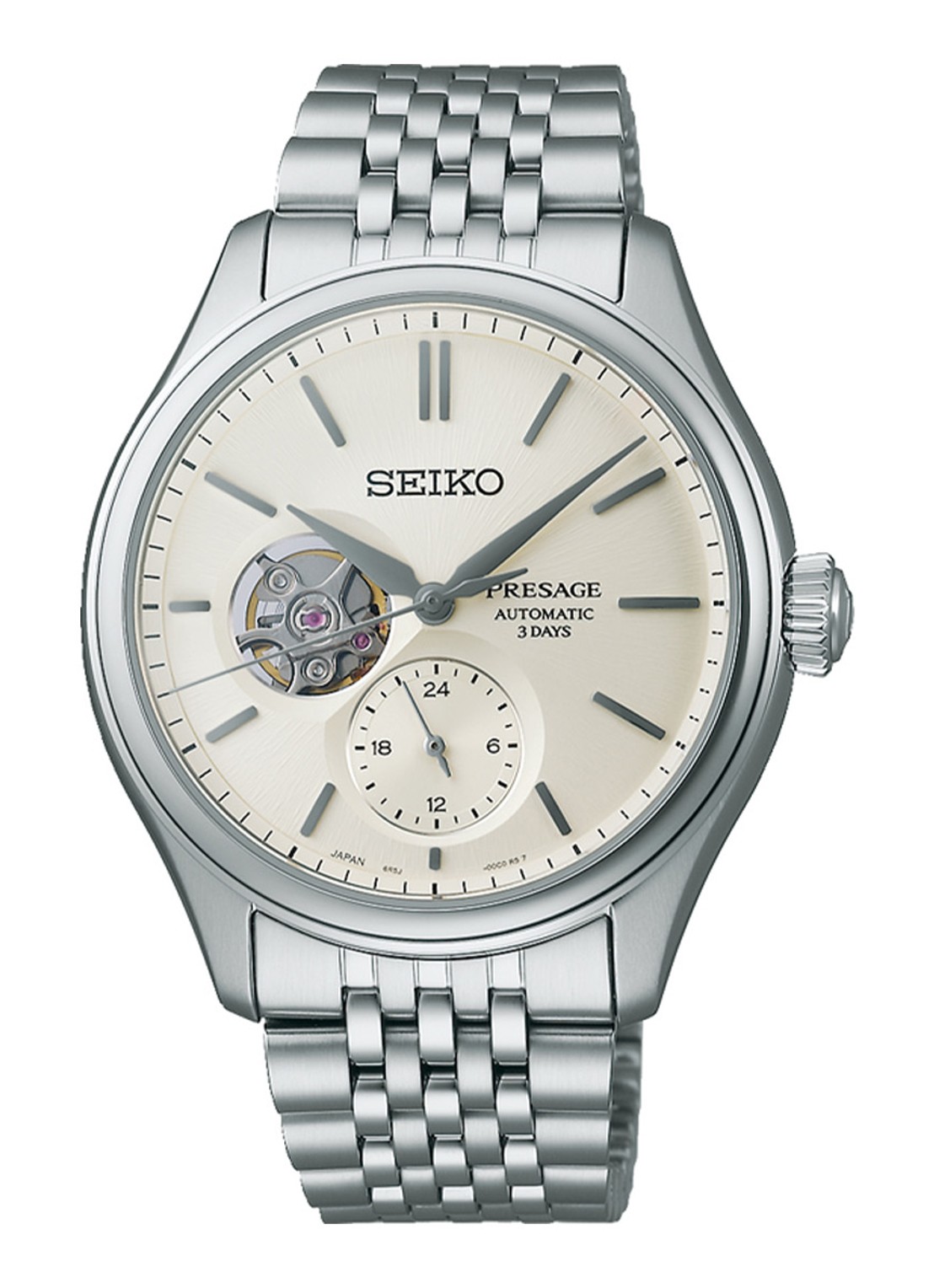 Seiko Presage Automatic horloge SPB469J1 - voorkant zilver