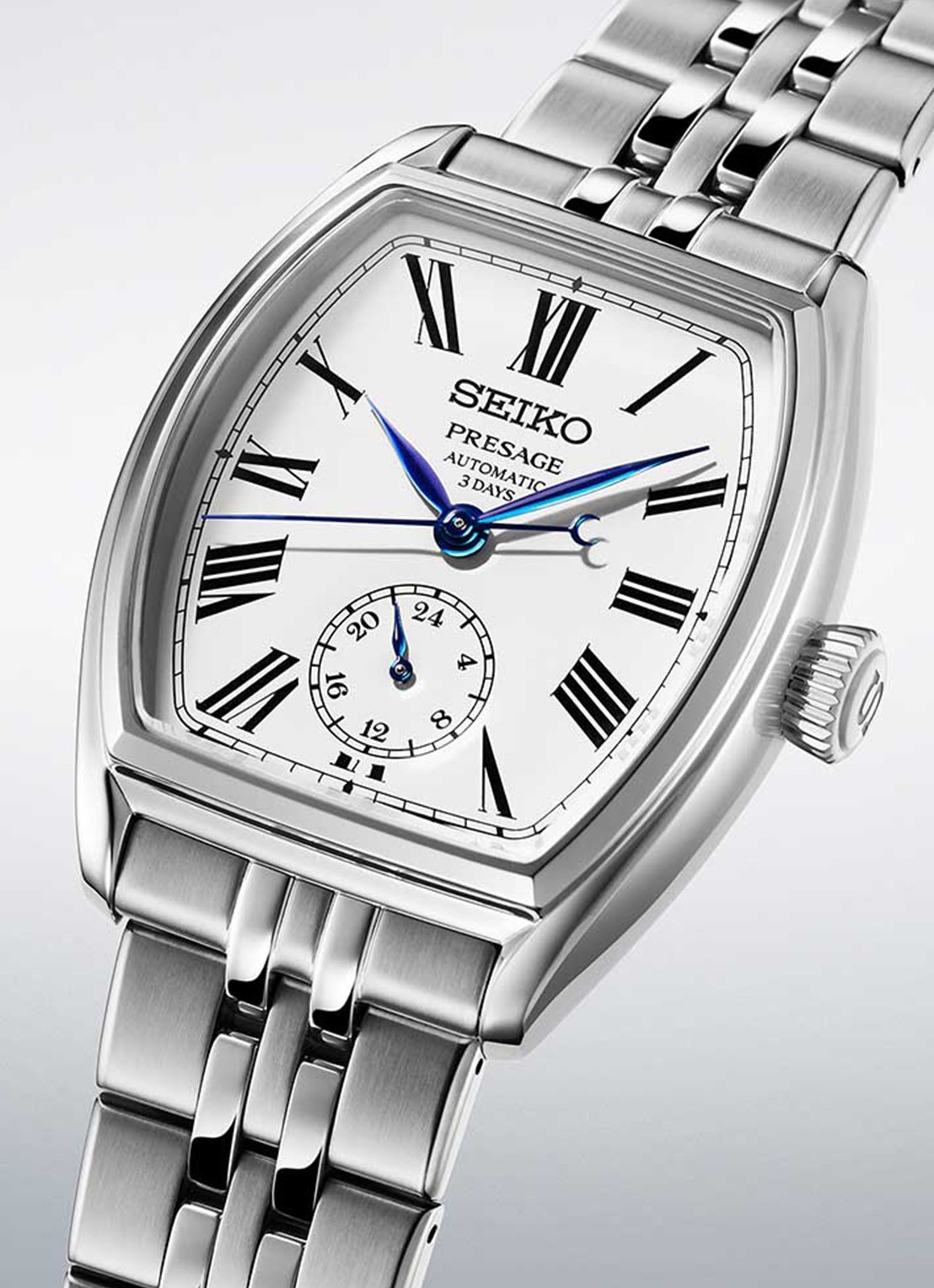 Seiko Presage Automatic horloge SPB537J1 - detail zilver