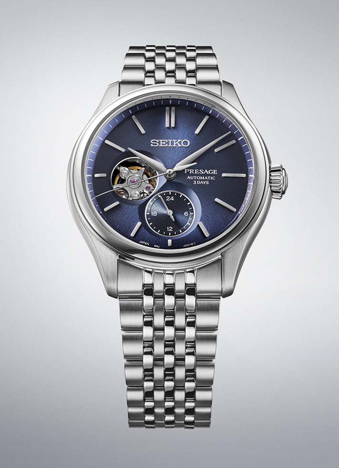 Seiko Presage Classic horloge SPB527J1 - detail 2 zilver