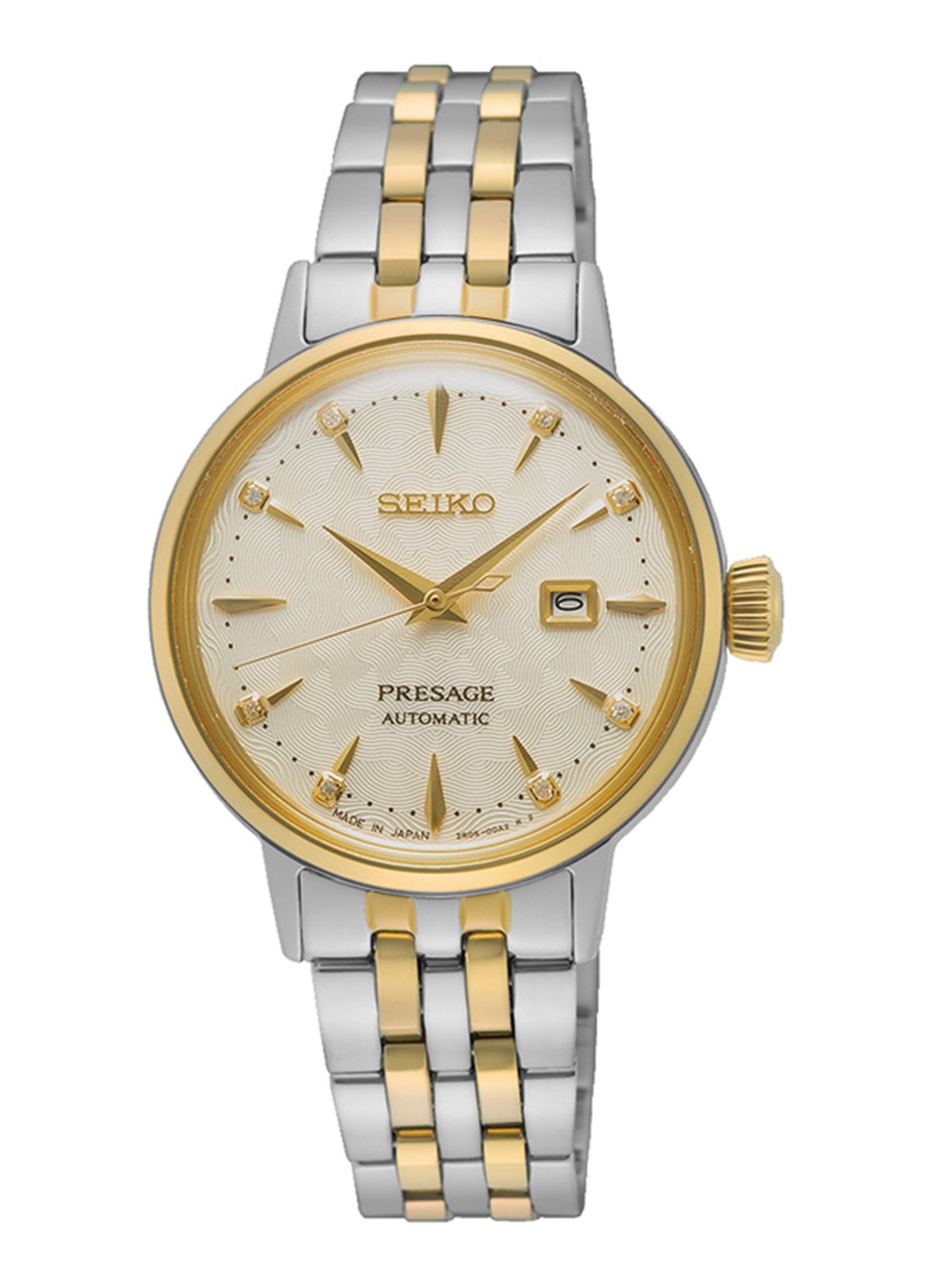 Seiko Presage horloge SRE010J1 - voorkant goud
