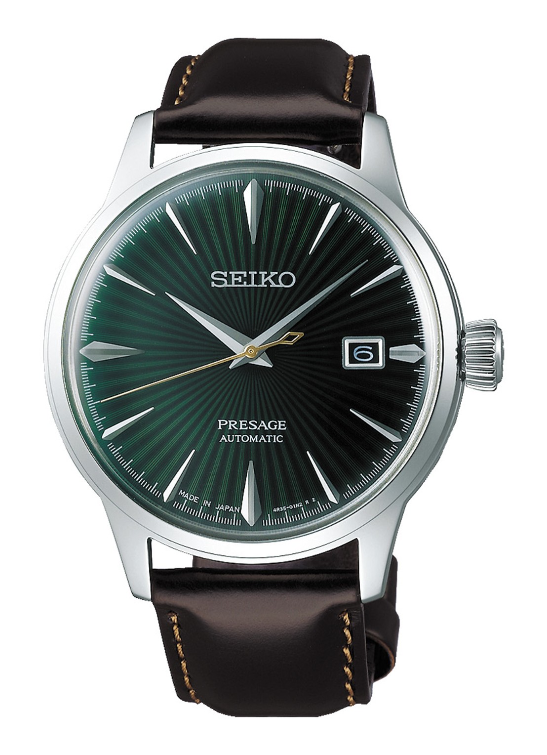 Seiko Presage horloge SRPD37J1 - voorkant bruin