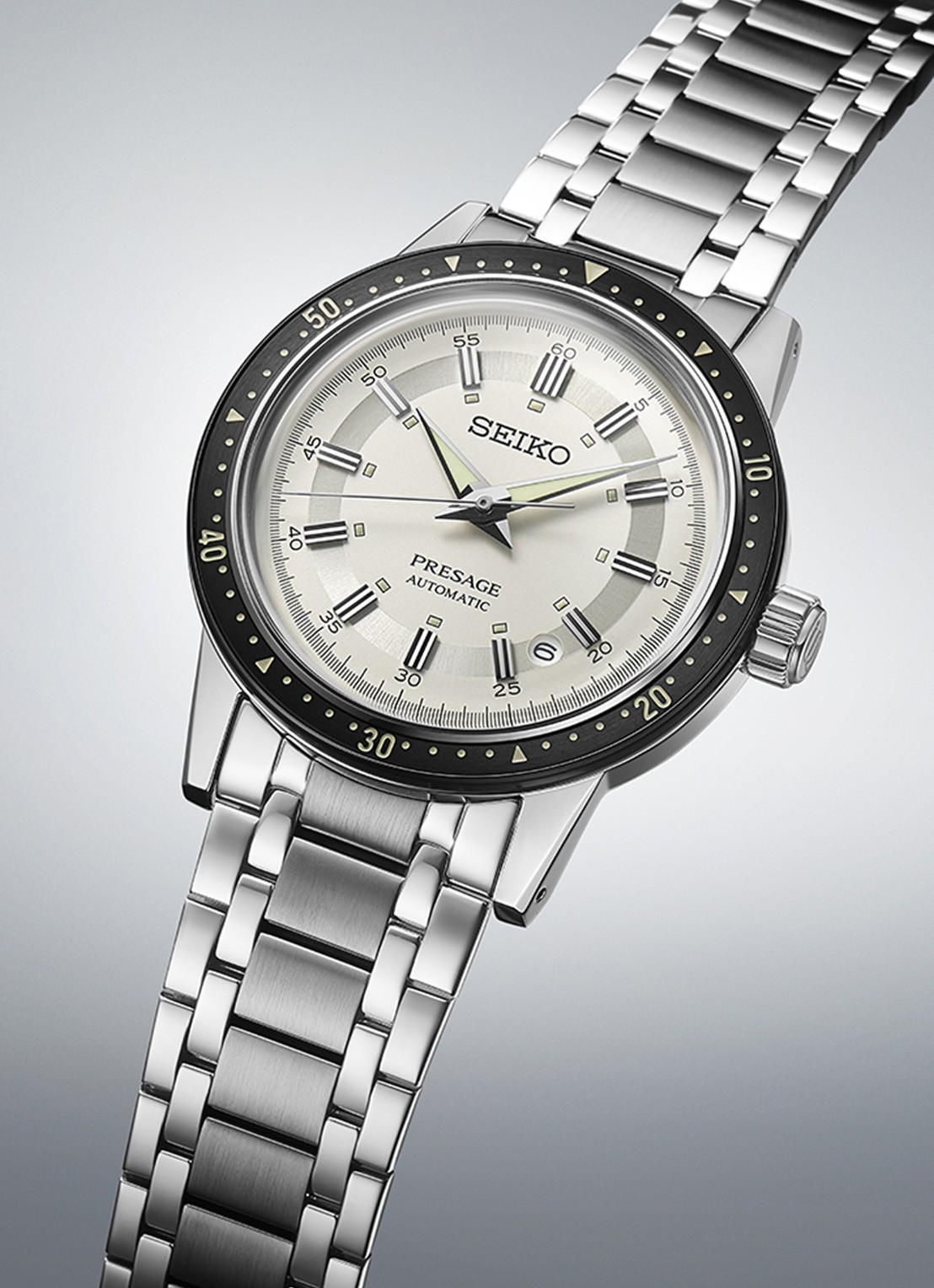 Seiko Presage horloge SRPK61J1 - detail 3 zilver