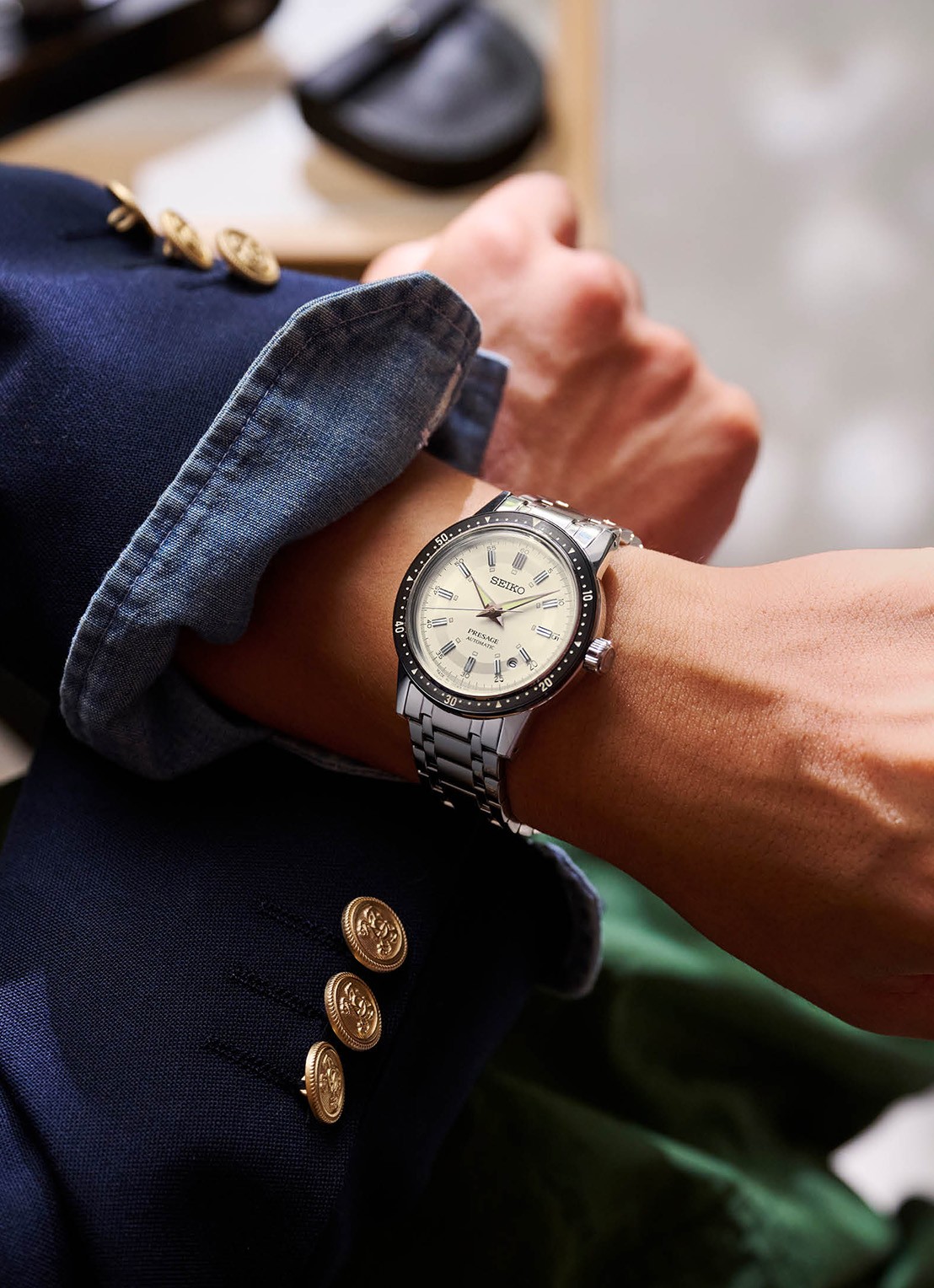 Seiko Presage horloge SRPK61J1 - voorkant 2 zilver