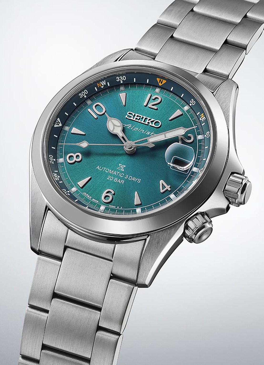 Seiko Prospex Alpinist horloge SPB503J1 - detail 3 zilver