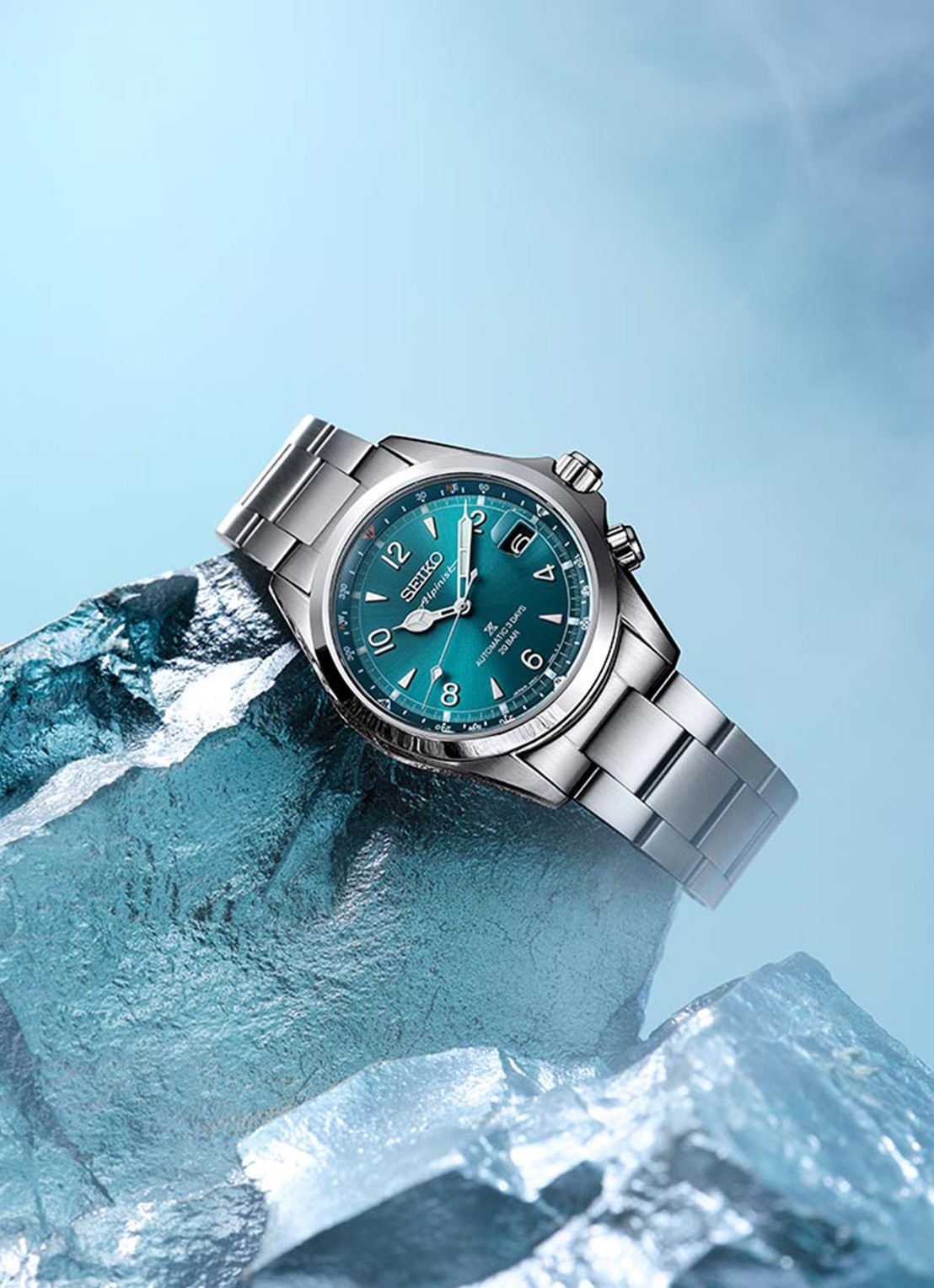 Seiko Prospex Alpinist horloge SPB503J1 - detail 4 zilver