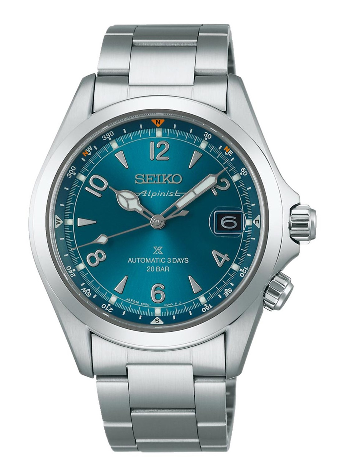 Seiko Prospex Alpinist horloge SPB503J1 - voorkant zilver