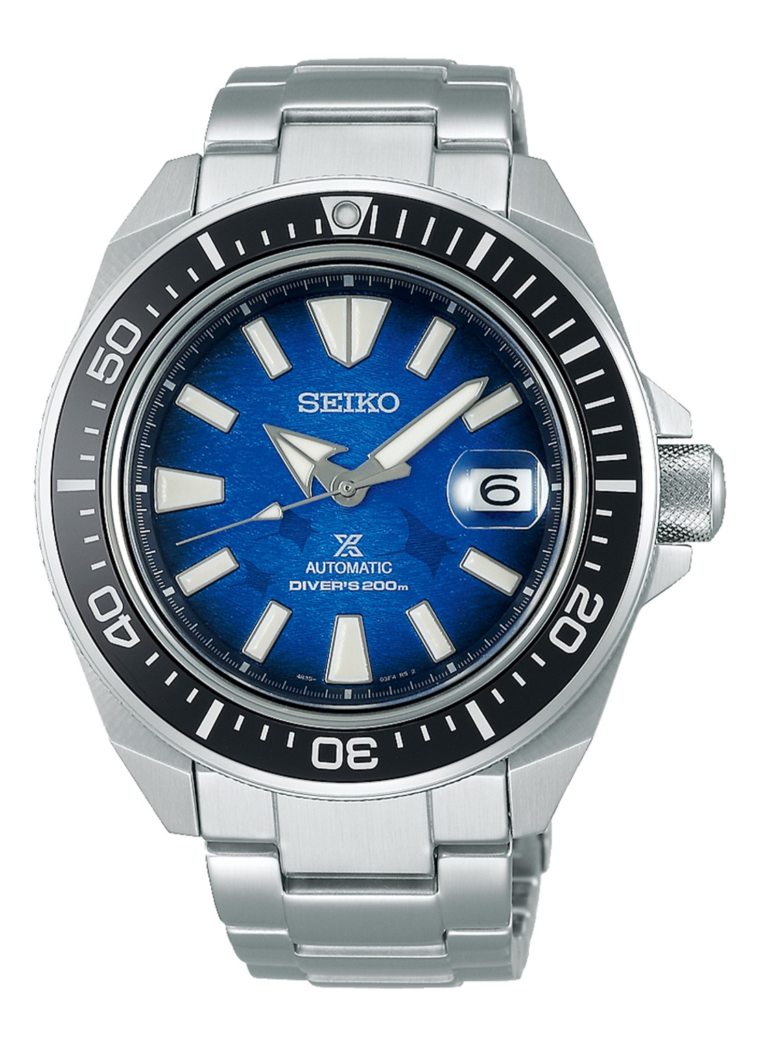 Seiko Prospex Automatic Save the Ocean horloge SRPE33K1 - voorkant zilver