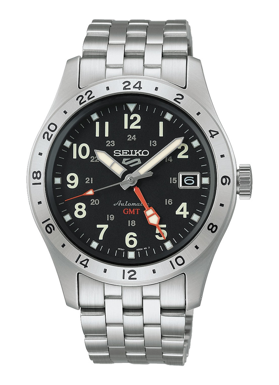 Seiko Seiko 5 Sports horloge SSK023K1 - voorkant zwart