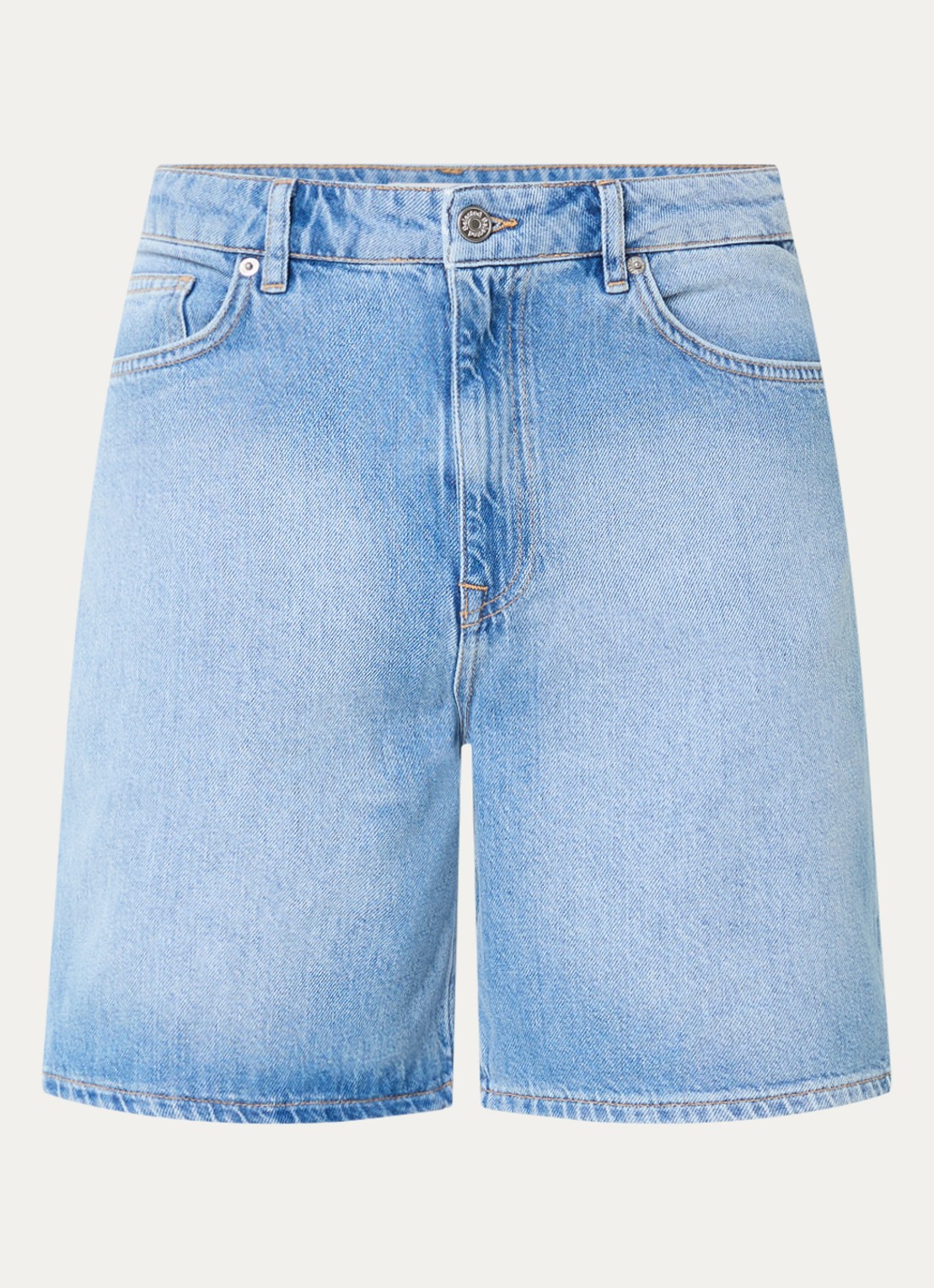 Selected Alex loose fit jeans met steekzakken - voorkant 3 indigo