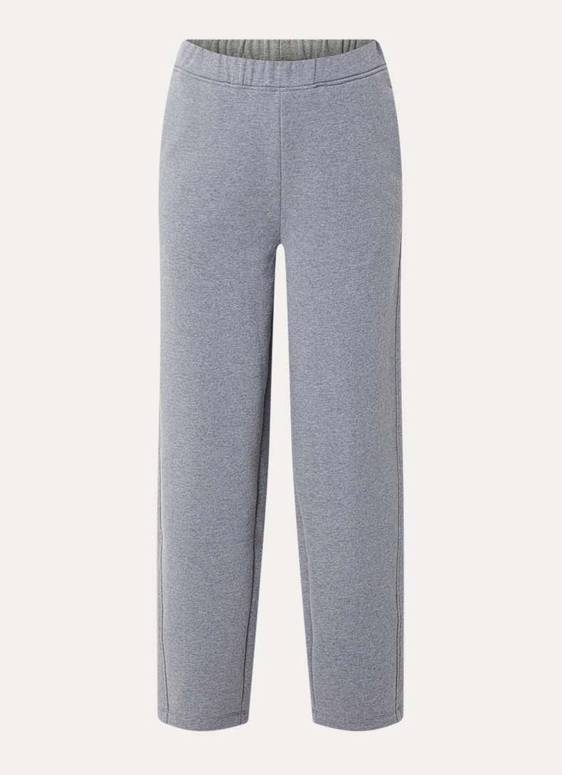 Selected Ari Gia high waist loose fit joggingbroek met elastische band en steekzakken - voorkant 2 grijsmele