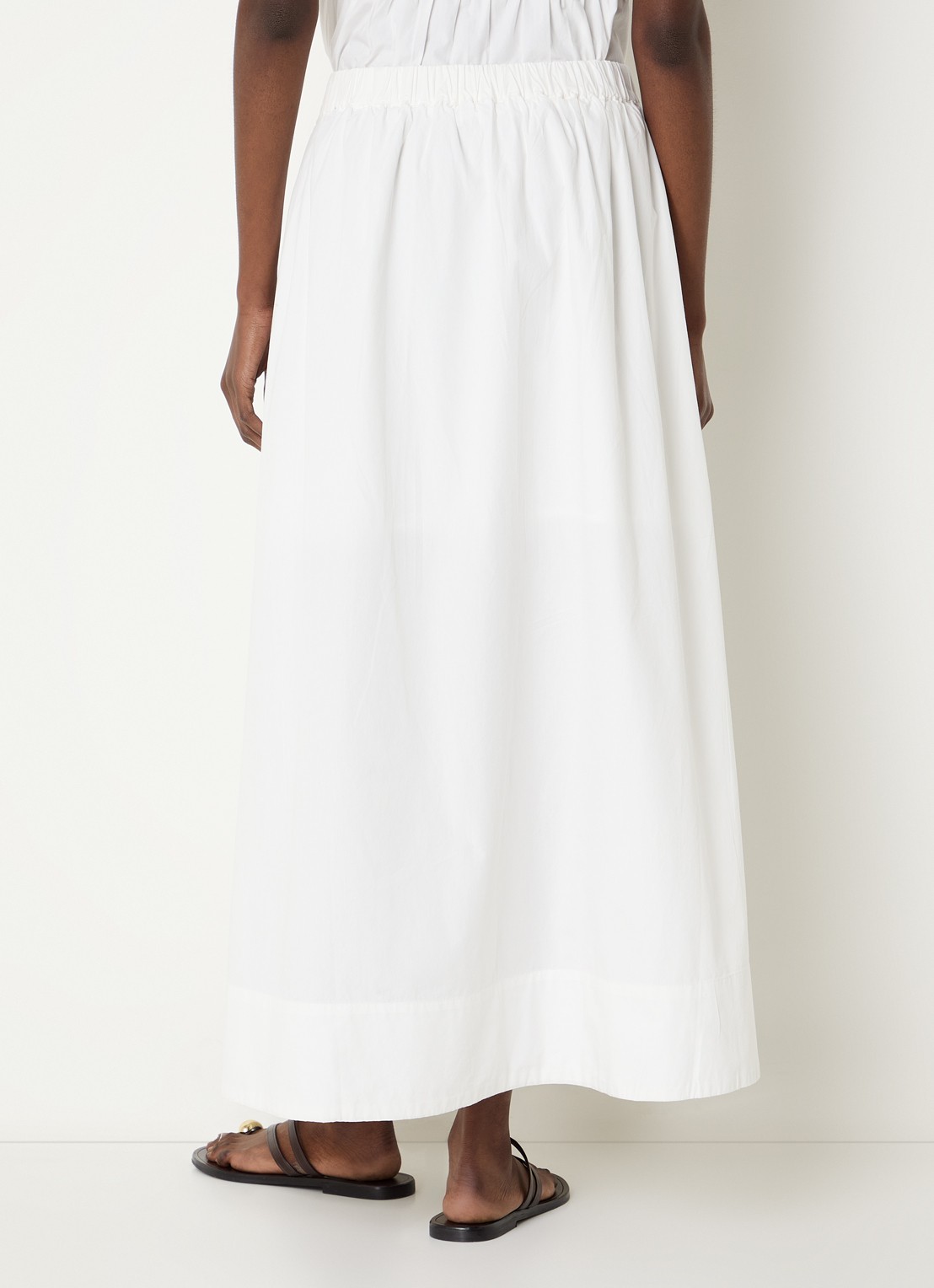 Selected Blair maxi rok met steekzakken - achterkant wit