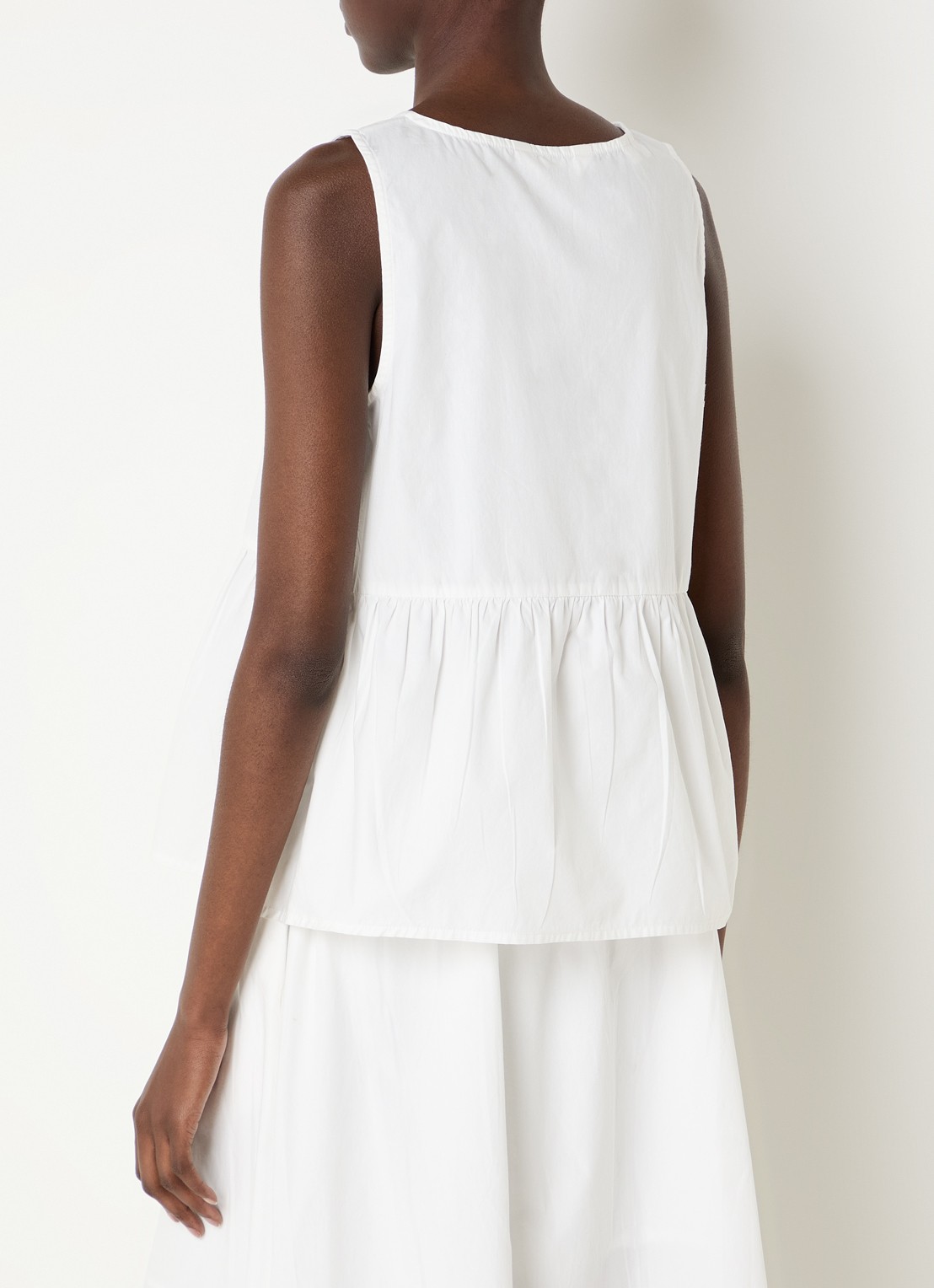 Selected Blair top met V-hals - achterkant 2 wit