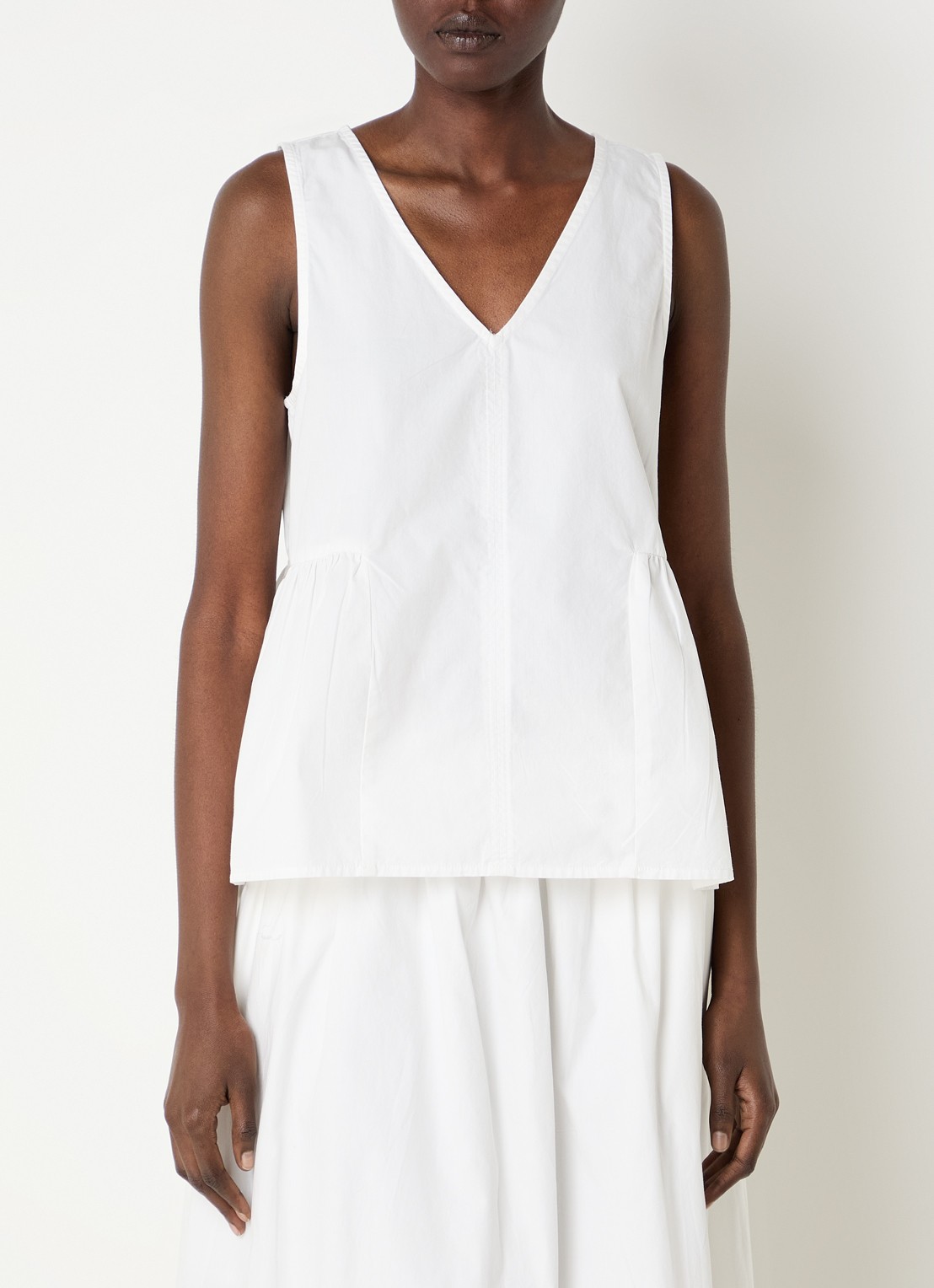 Selected Blair top met V-hals - detail wit